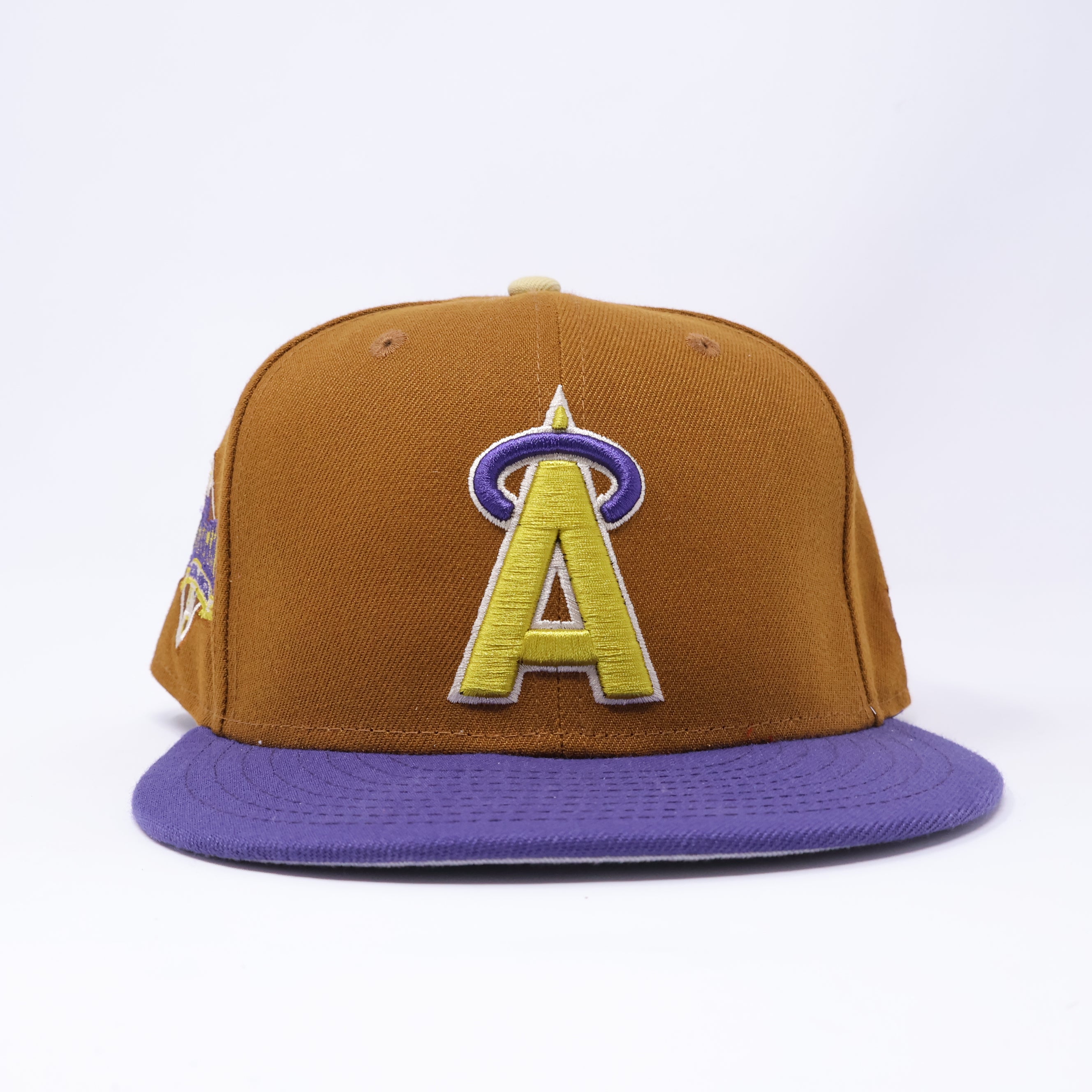 USED 3/8 Khaki Los Angeles Angels 1989 All-Star Game 59fifty New Era Fitted Hat Cap