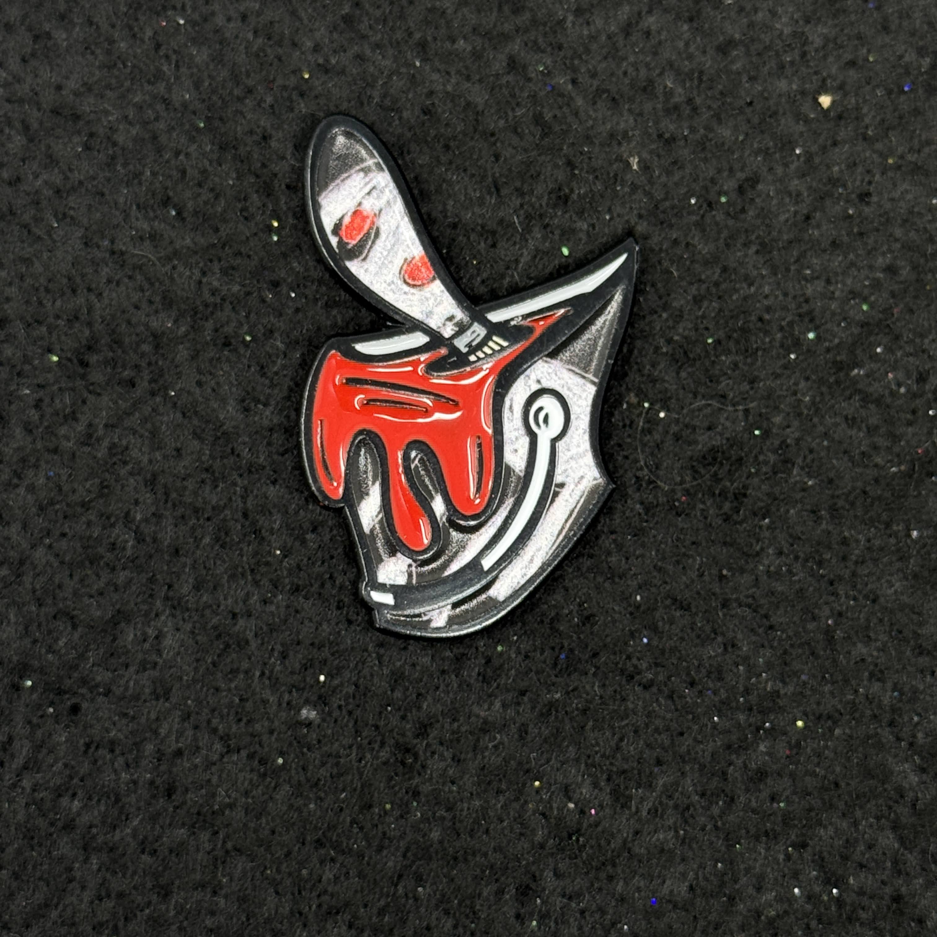 Artist Black/Red Bucket Umbrella Heights Graphic Pin