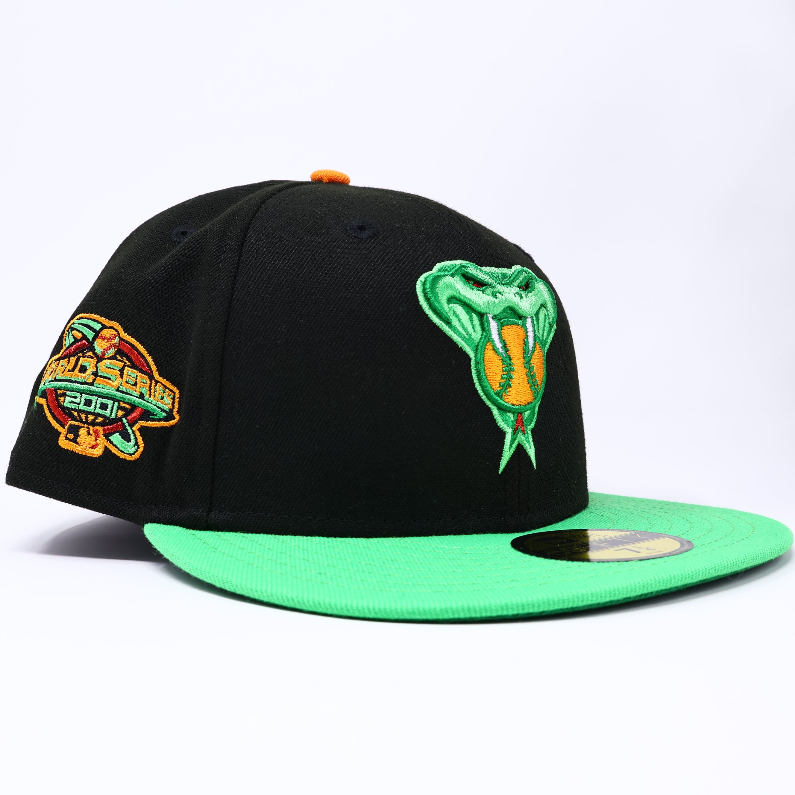 NWT 1/4 Black Arizona Diamondbacks 2001 World Series 59fifty New Era Fitted Hat Cap