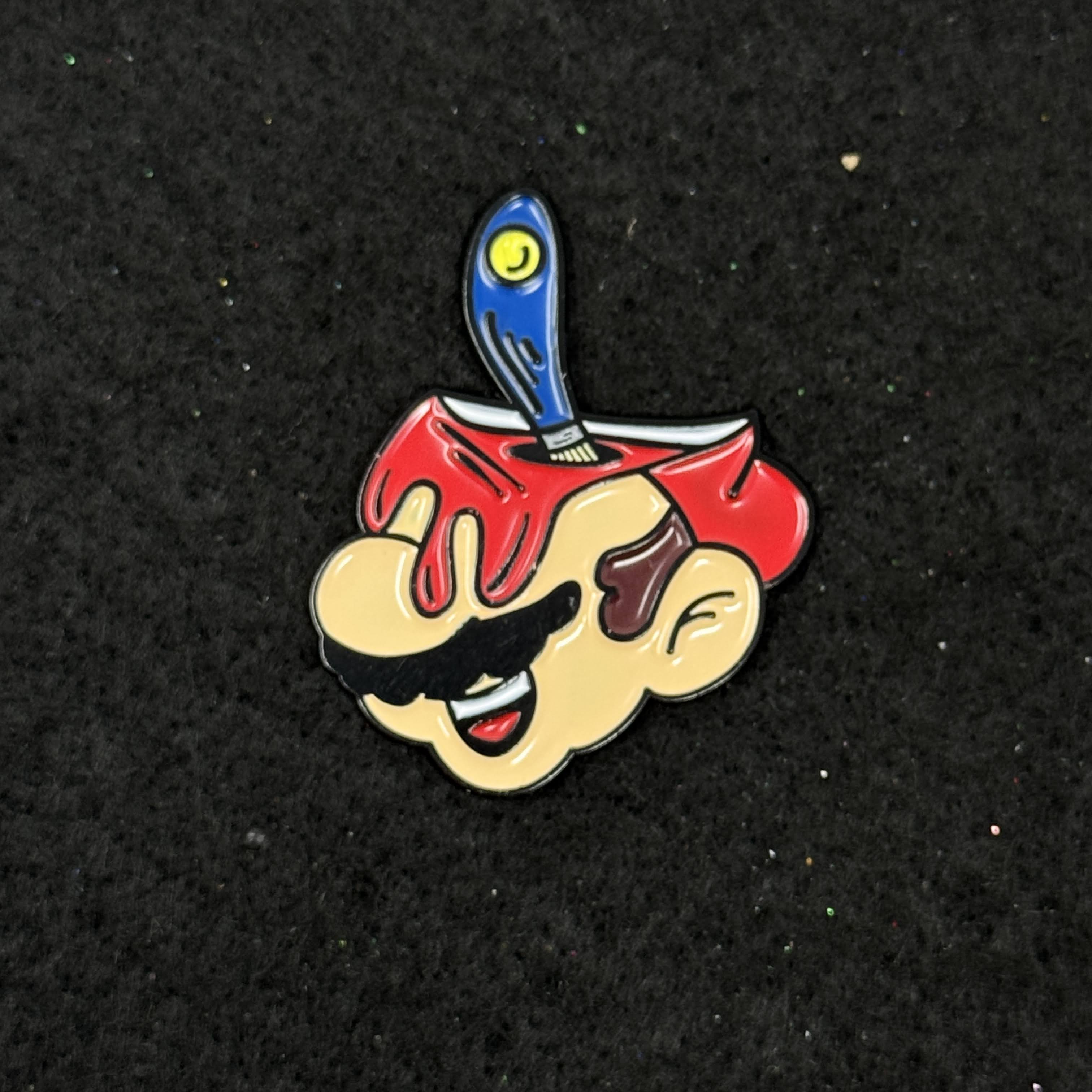 Mario Paint Bucket Umbrella Heights Graphic Pin