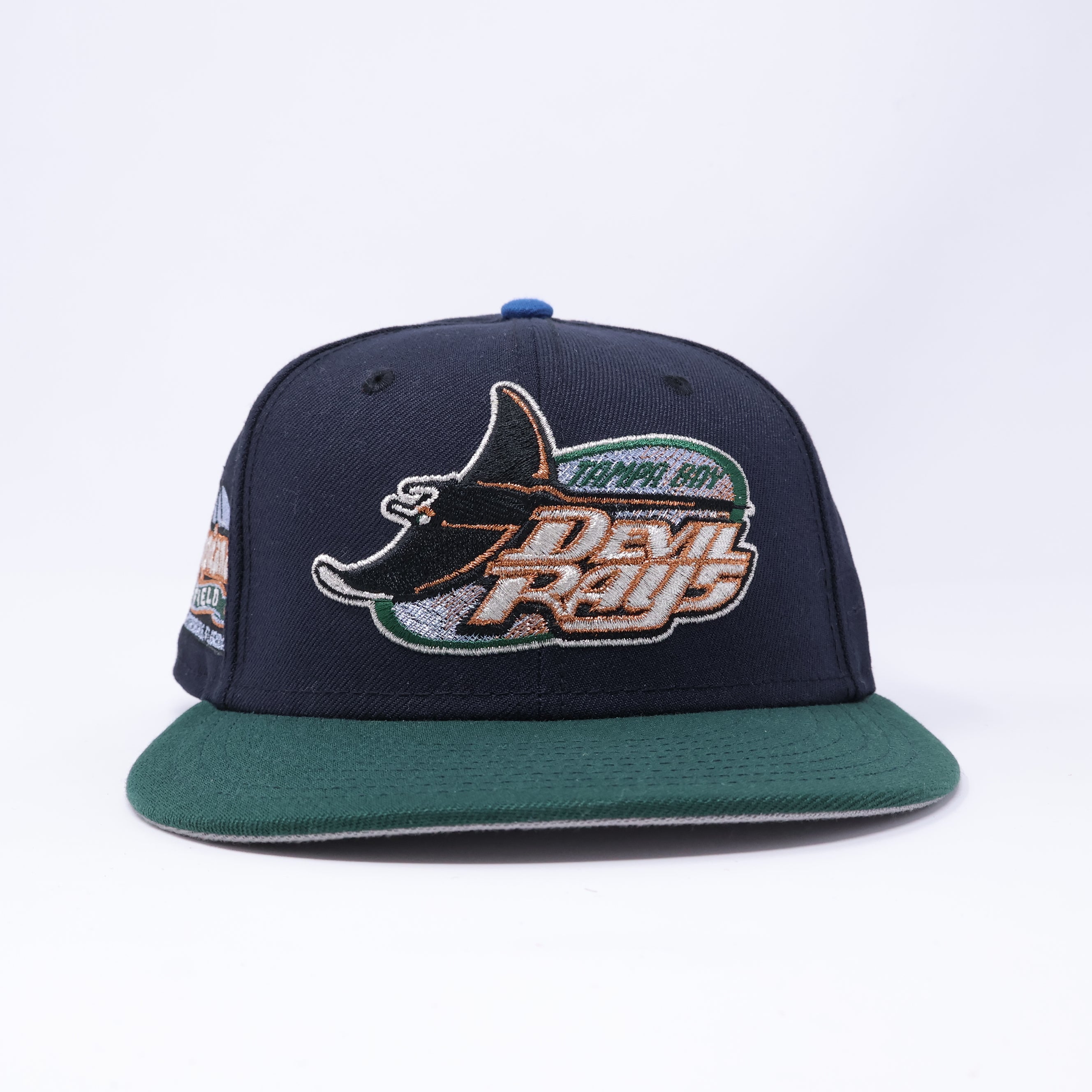 USED 7 Navy Tampa Bay Devil Rays Tropicana Field 59fifty New Era Fitted Hat Cap