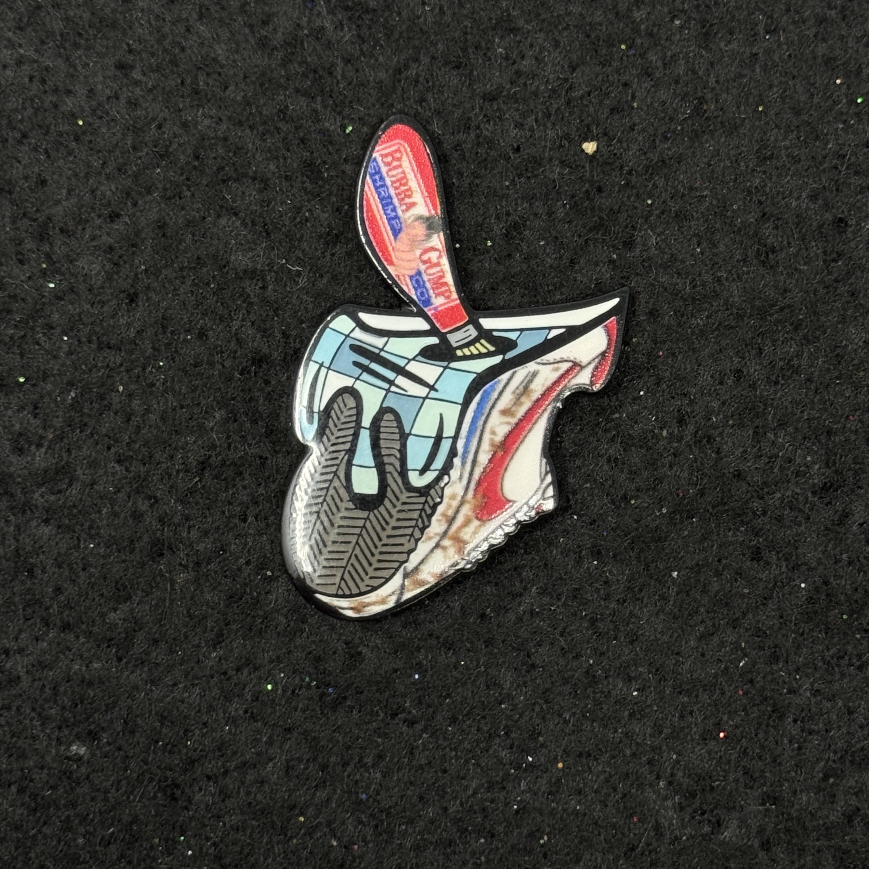 Forrest Gump Nike Shoes Paint Bucket Umbrella Heights Graphic Pin