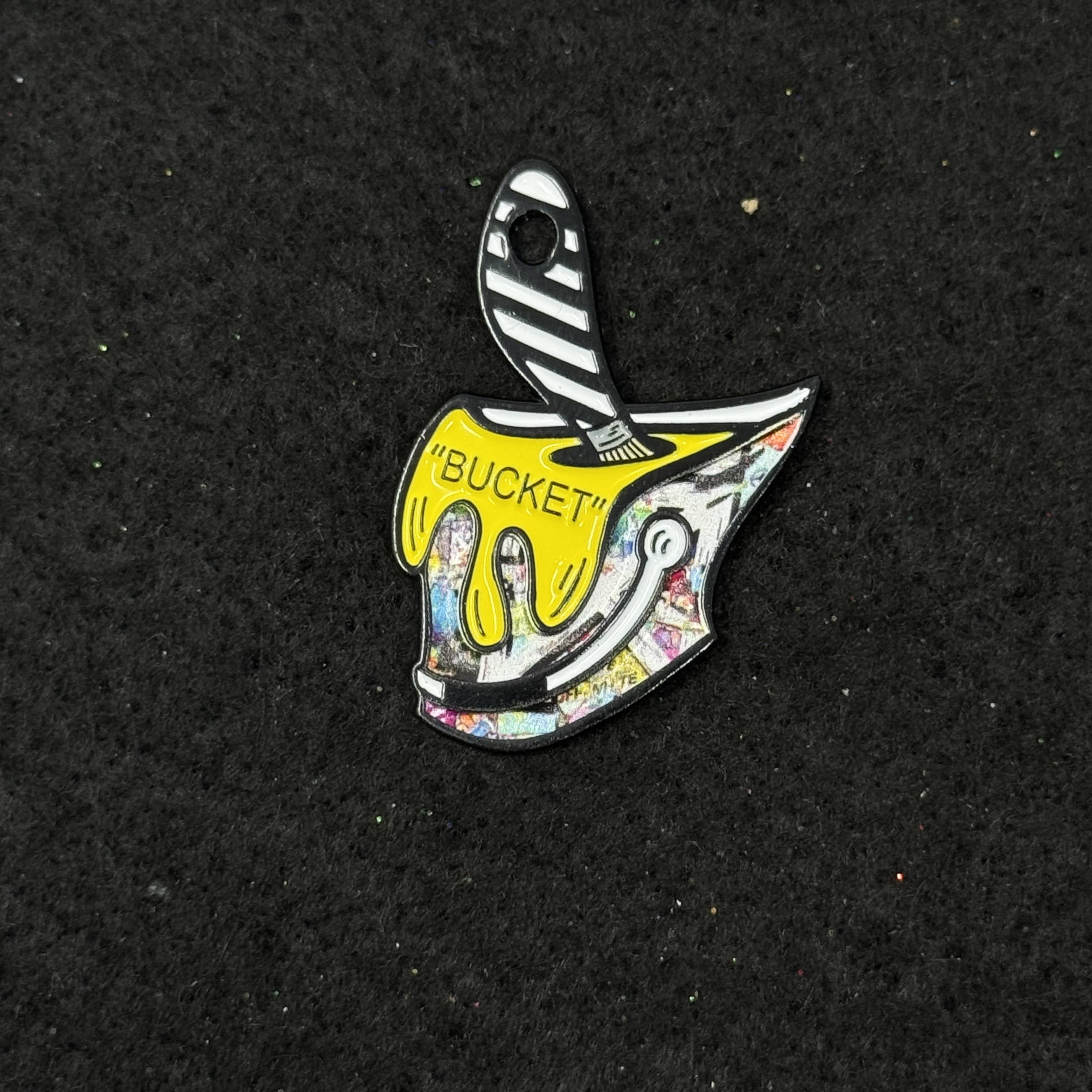 Off White Paint Bucket Umbrella Heights Graphic Pin