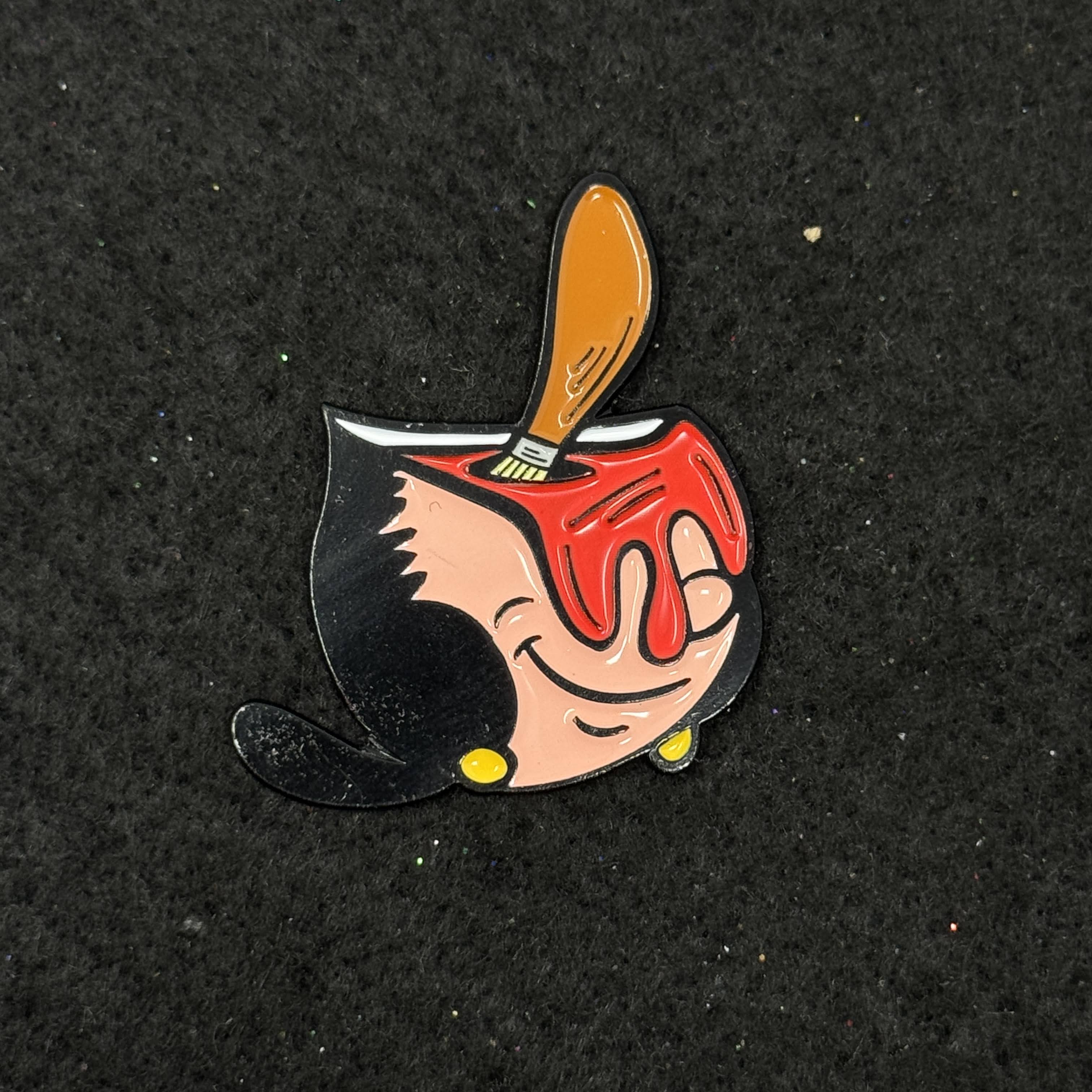 Olive Oyl Paint Bucket Umbrella Heights Graphic Pin