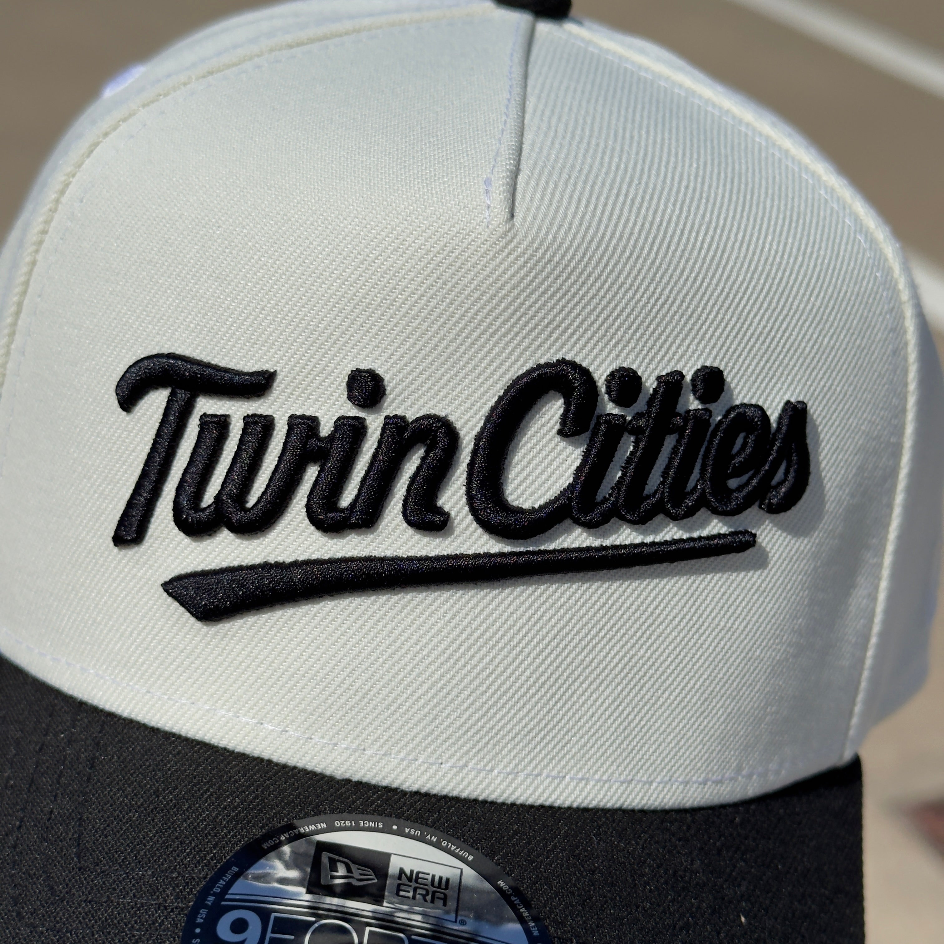 Chrome Minnesota Twins Cities 9Forty A Frame Snapback New Era Cap Dad Hat Sun