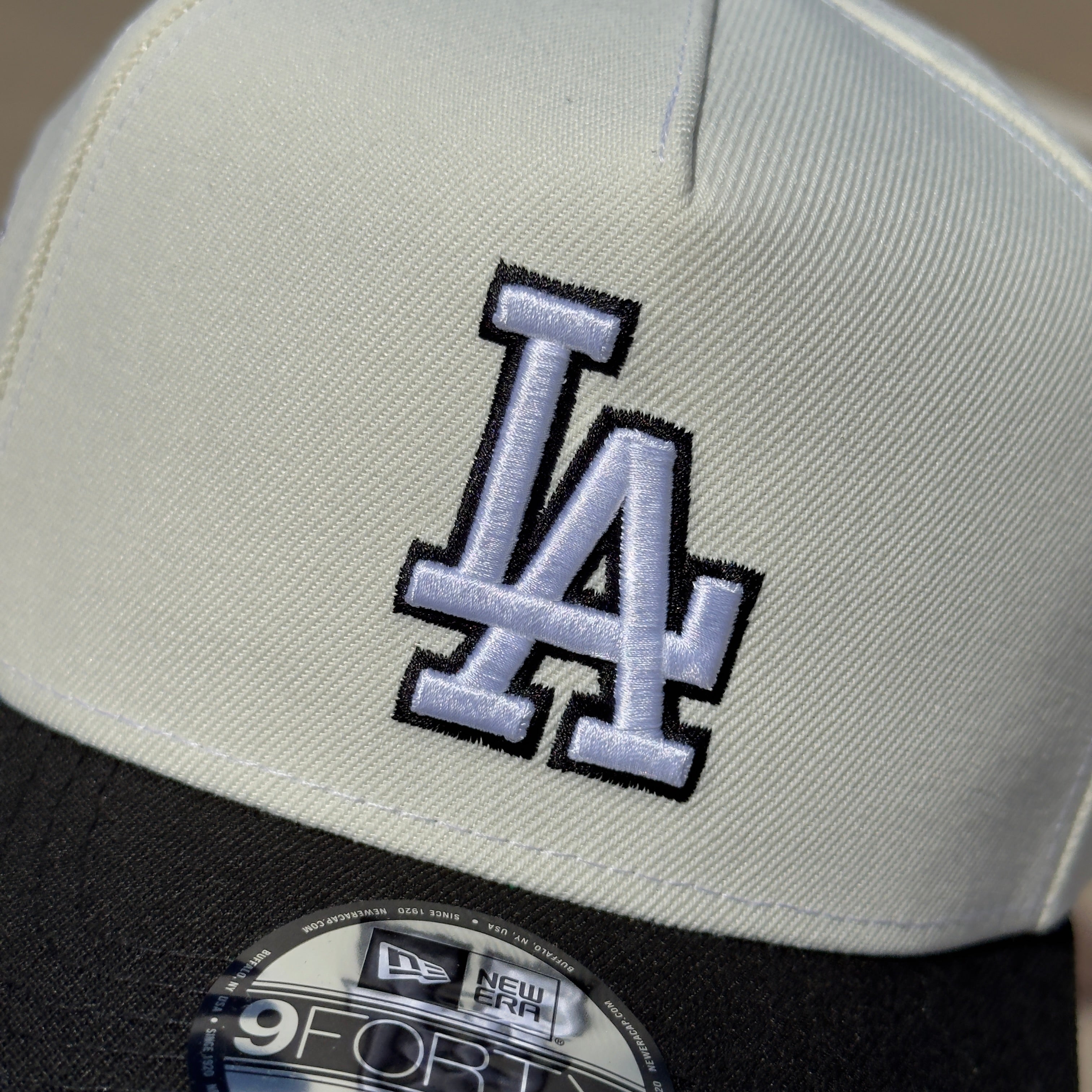 Chrome Los Angeles Dodgers 40th Anniversary 9Forty A Frame Snapback New Era Cap Dad Hat Sun