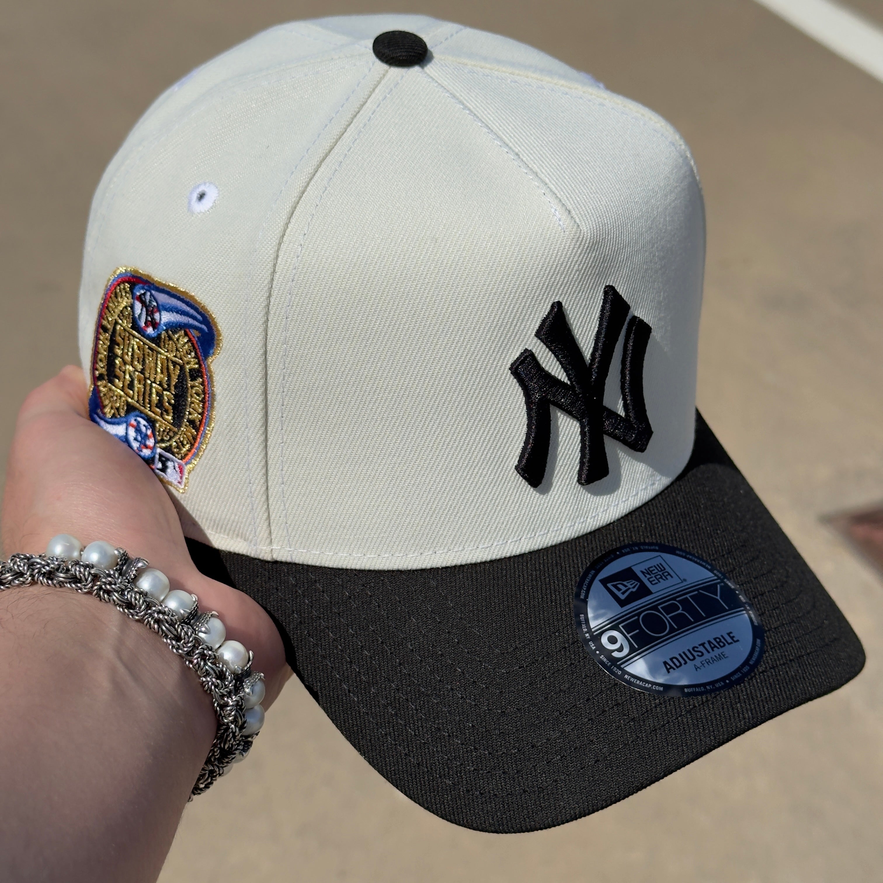 Chrome New York Yankees Subway Series 9Forty A Frame Snapback New Era Cap Dad Hat Sun