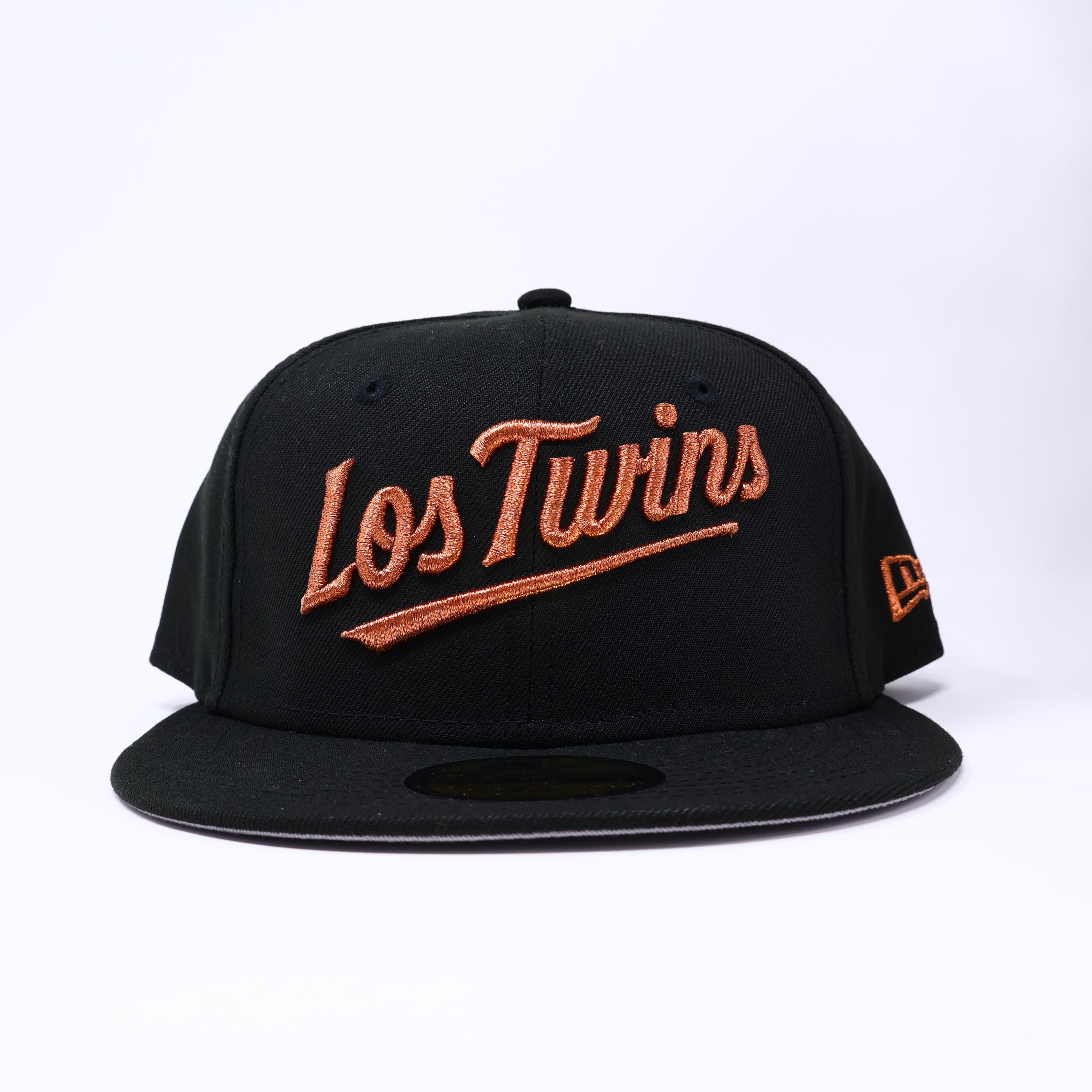 NWT 1/4 Black Los Minnesota Twins Simple Clean Dope 59fifty New Era Fitted Hat Cap