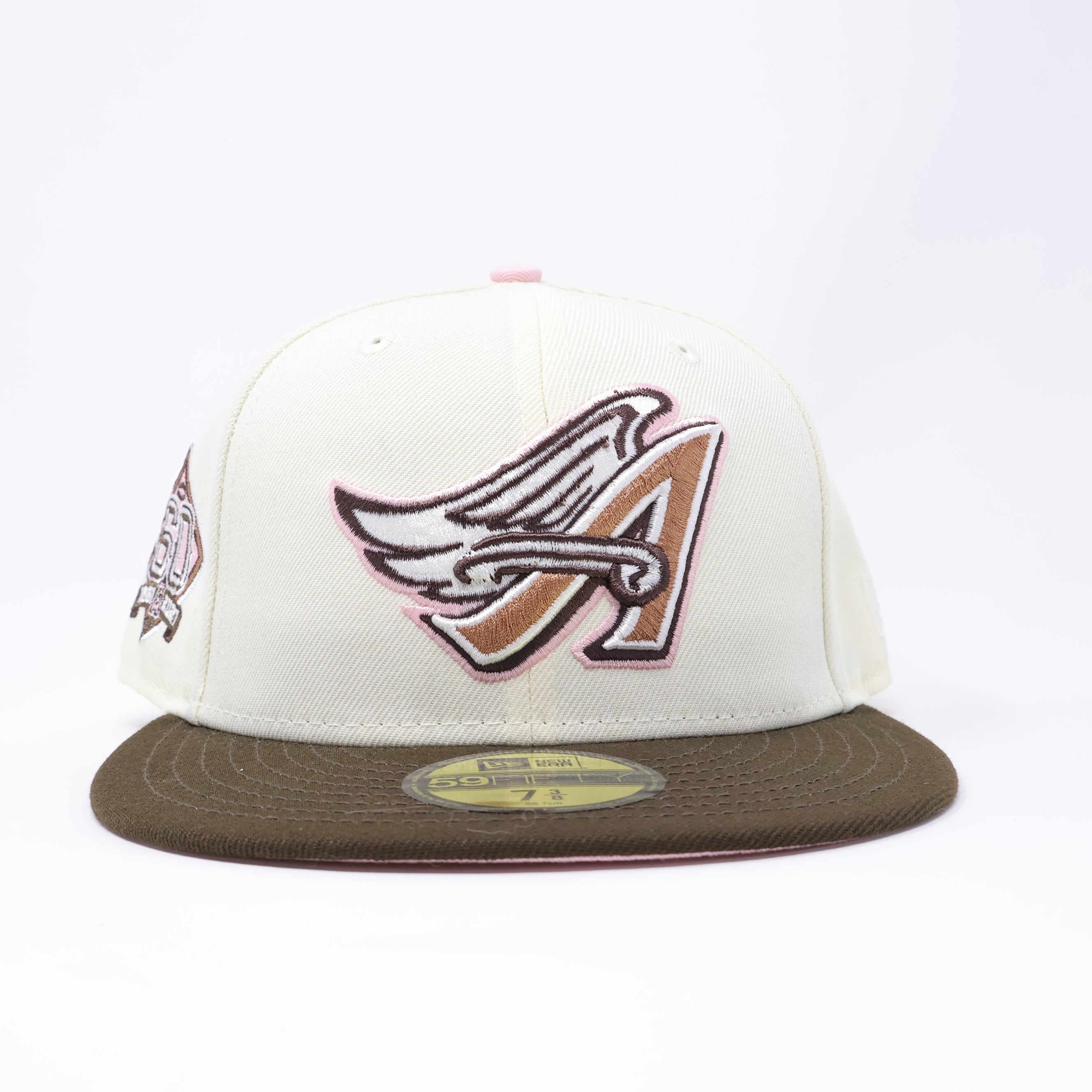 NWT 3/8 Chrome Los Angeles Angels 60th Anniversary 59fifty New Era Fitted Hat Cap