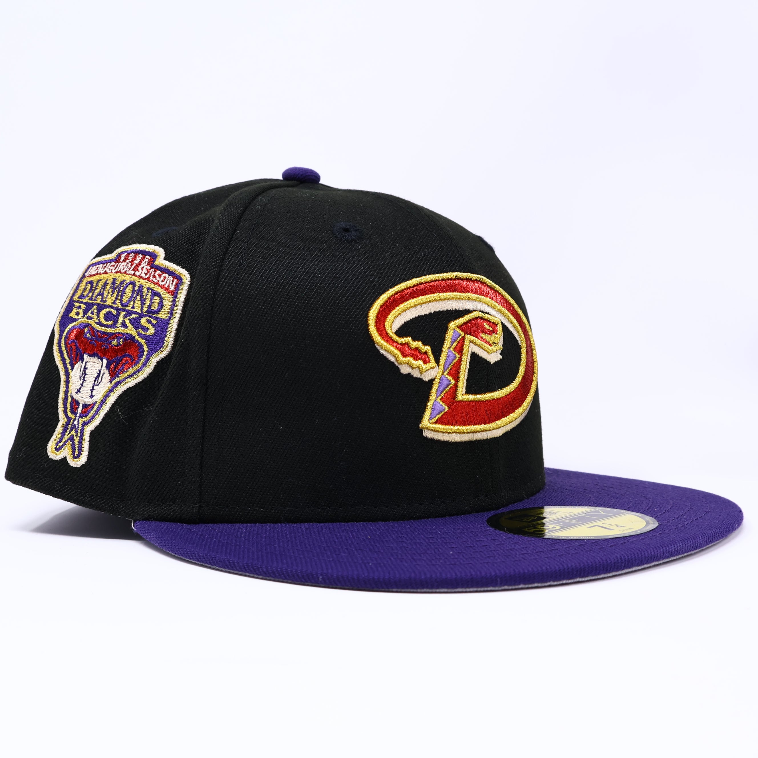 NWT 1/4 Black Arizona Diamondbacks 1998 Inaugural Season 59fifty New Era Fitted Hat Cap