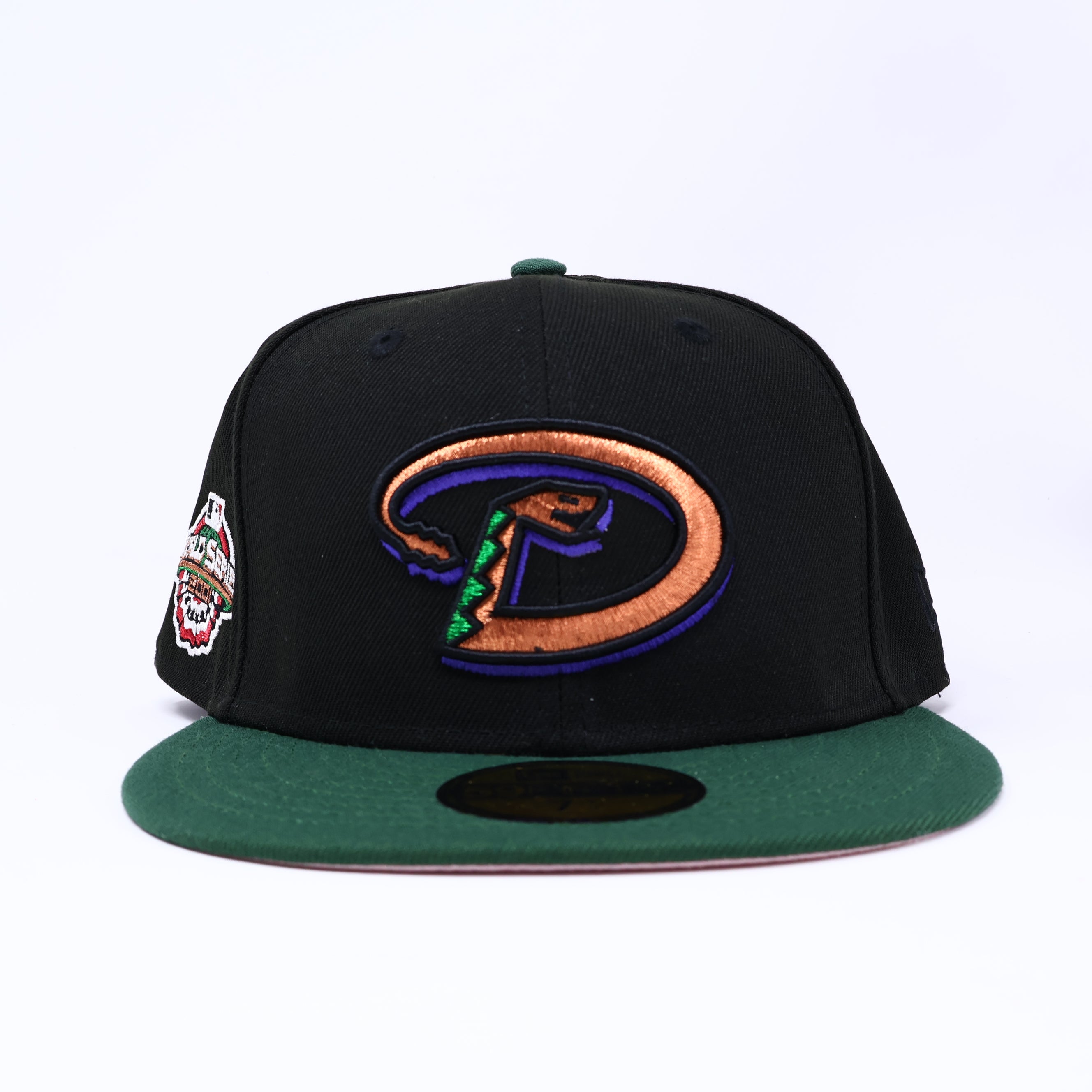 NWT 1/2 Black Arziona Diamondbacks 2001 World Series 59fifty New Era Fitted Hat Cap
