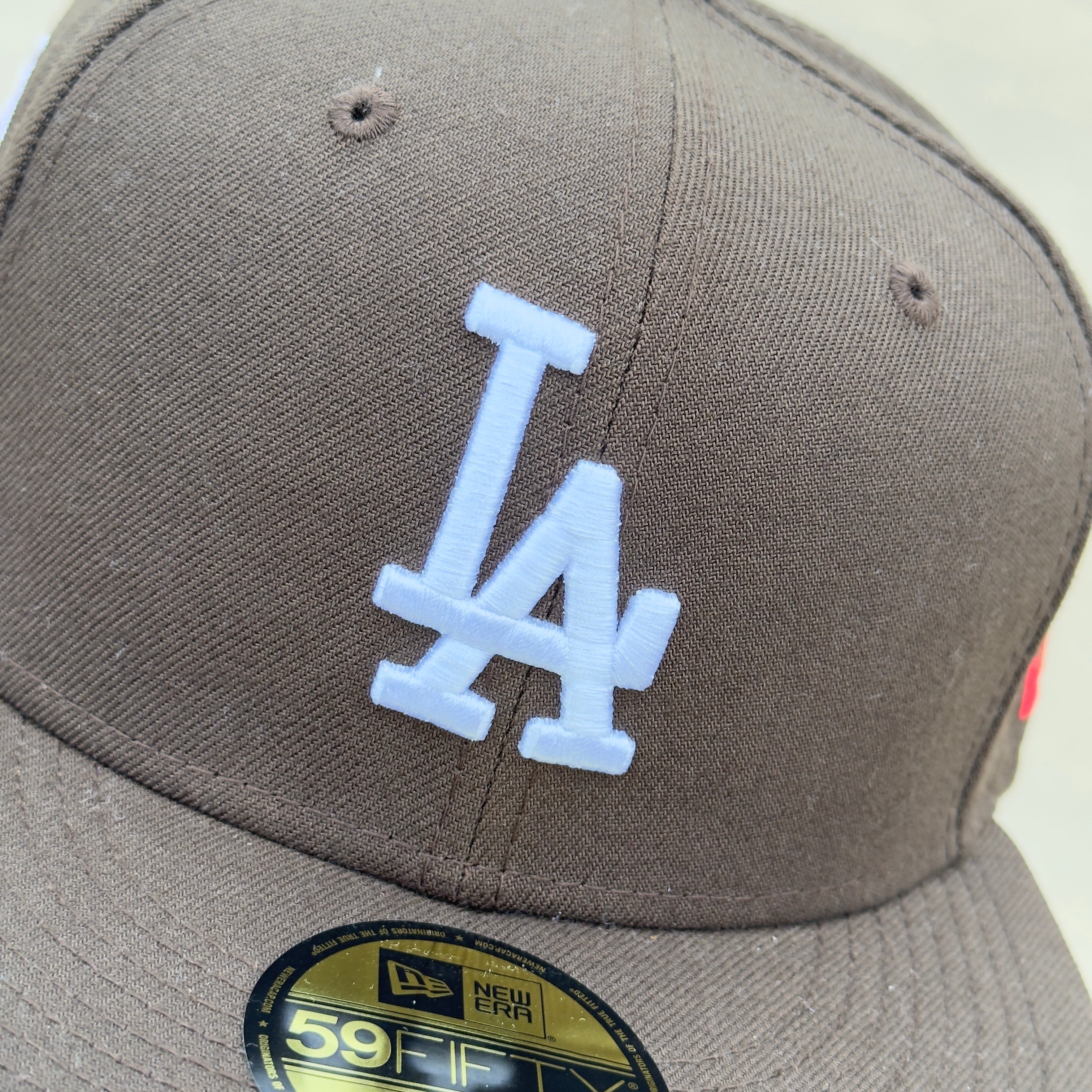 7 1/4 Brown Los Angeles Dodgers 1958 2018 59fifty New Era Fitted Cap Hat