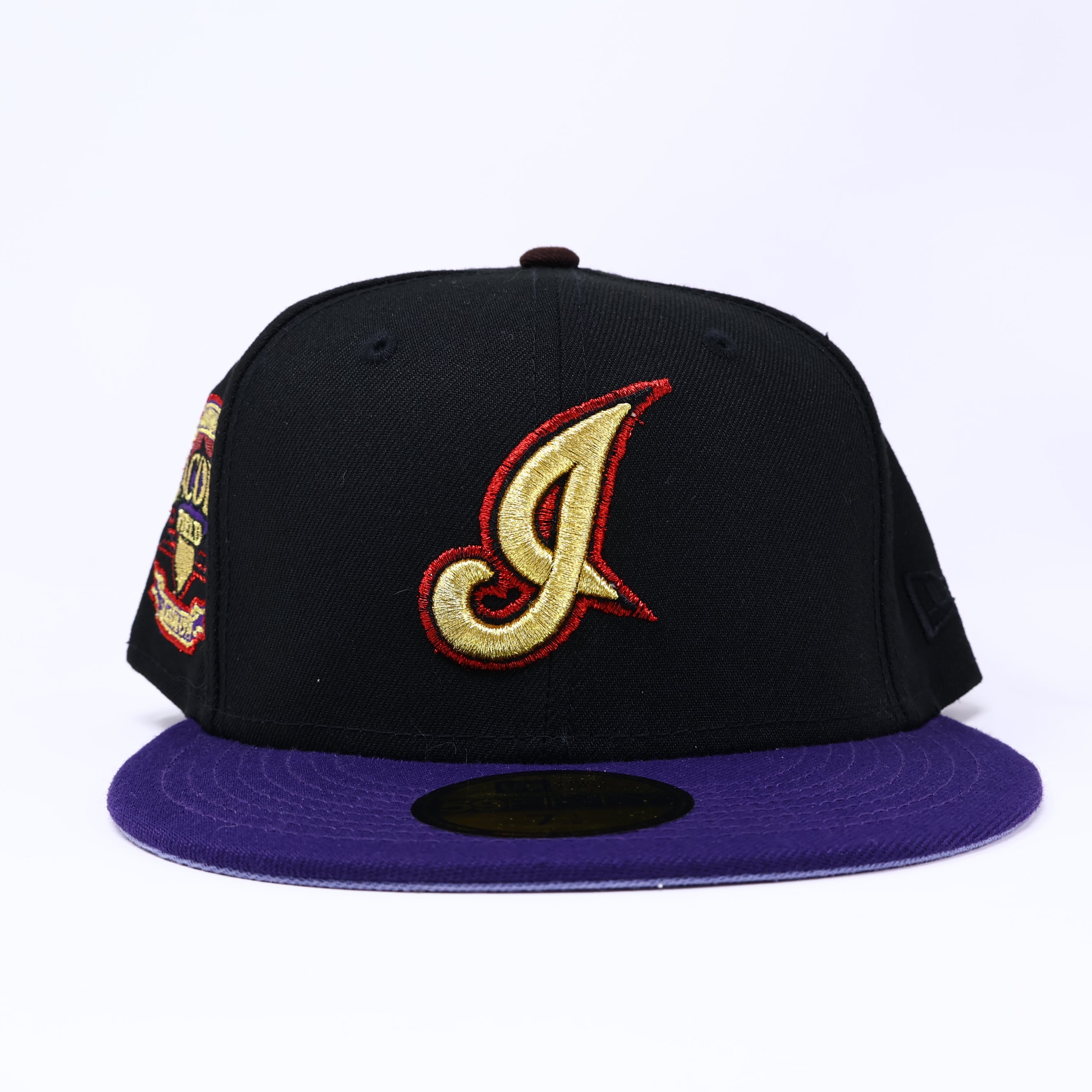 NWT 1/2 Black Cleveland Indians Jacobs Field 59fifty New Era Fitted Hat Cap