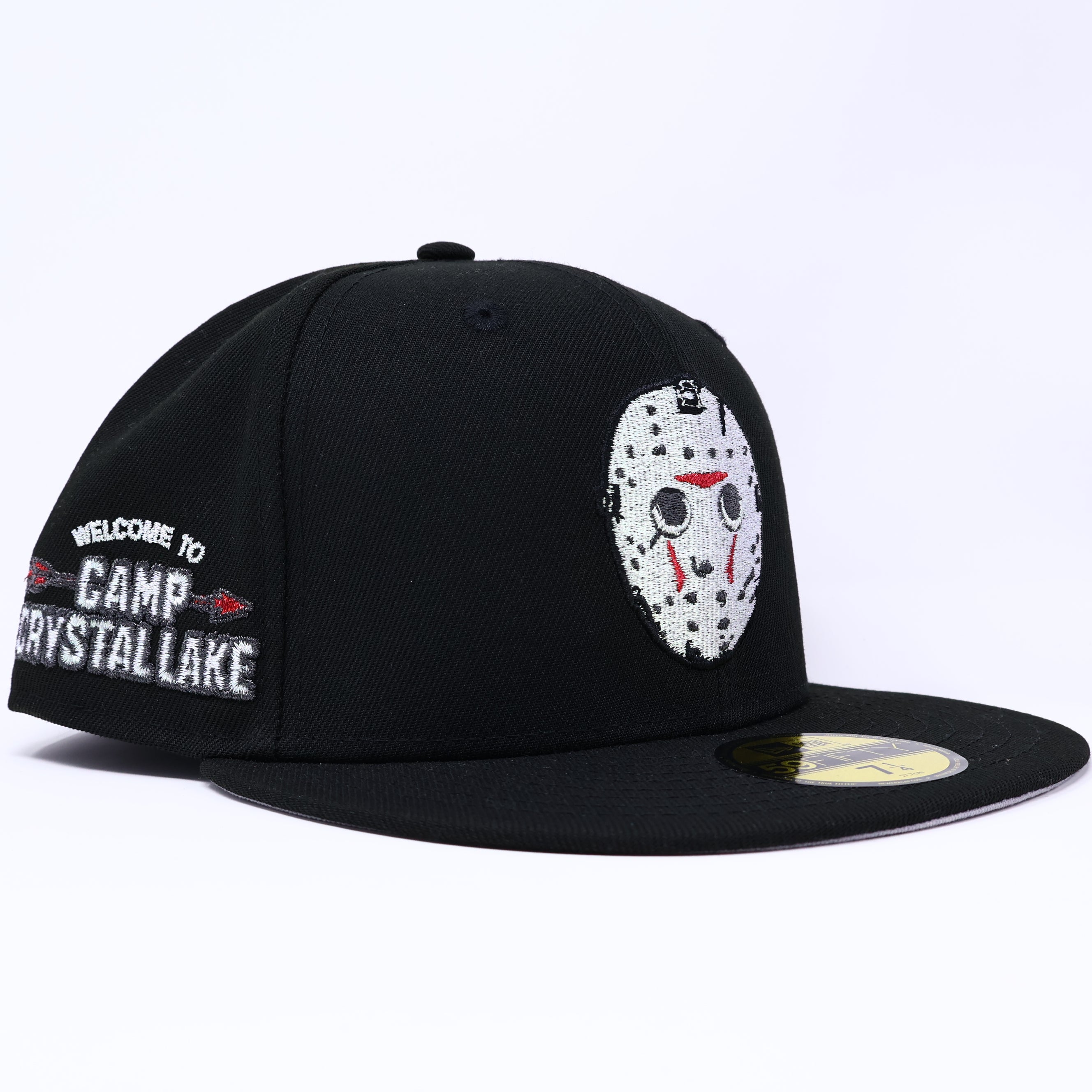 NWT 1/4 Black Jason Voorhees Camp Westlake 59fifty New Era Fitted Hat Cap