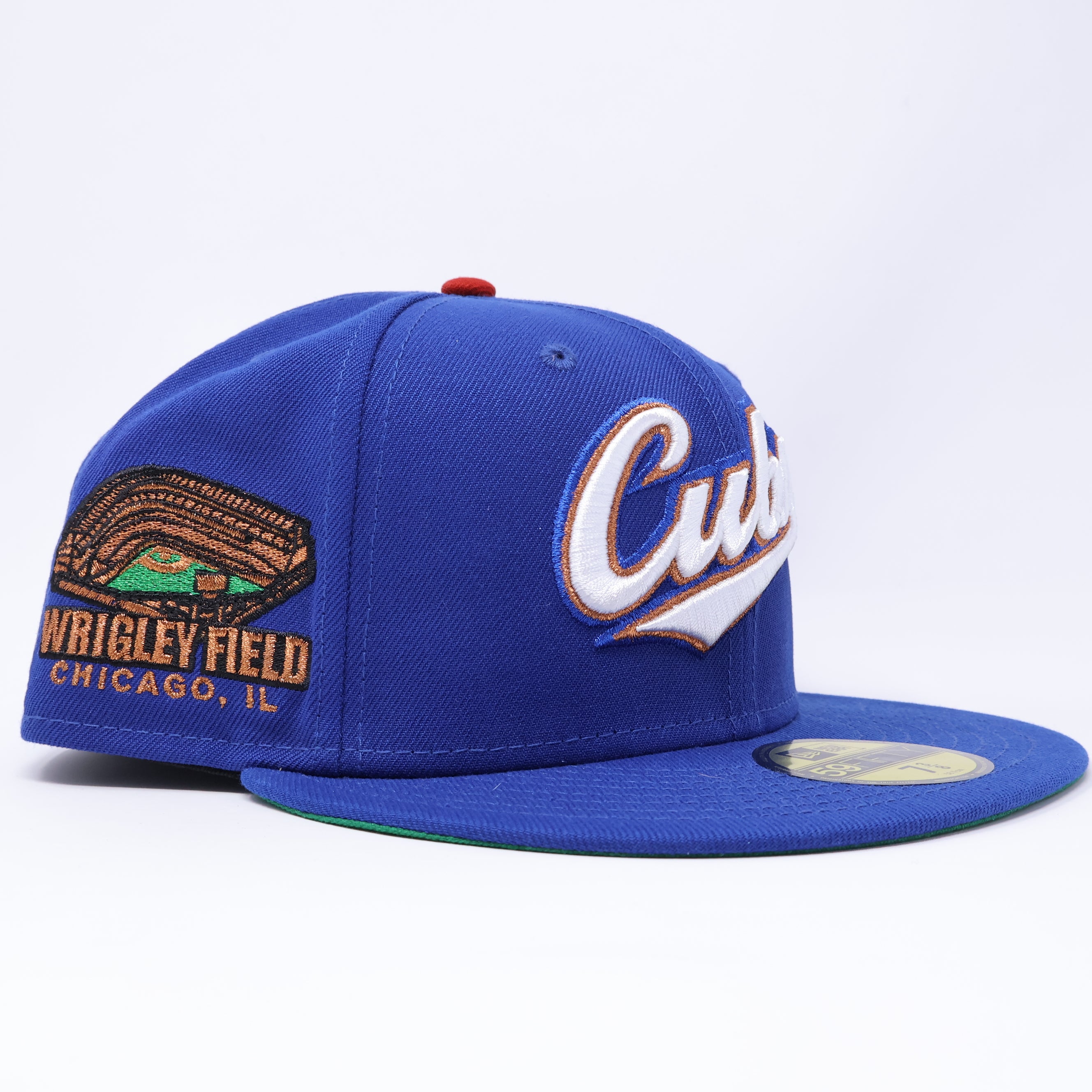 NWT 3/8 Blue Chicago Cubs Wrigley Field Stadium 59fifty New Era Fitted Hat Cap