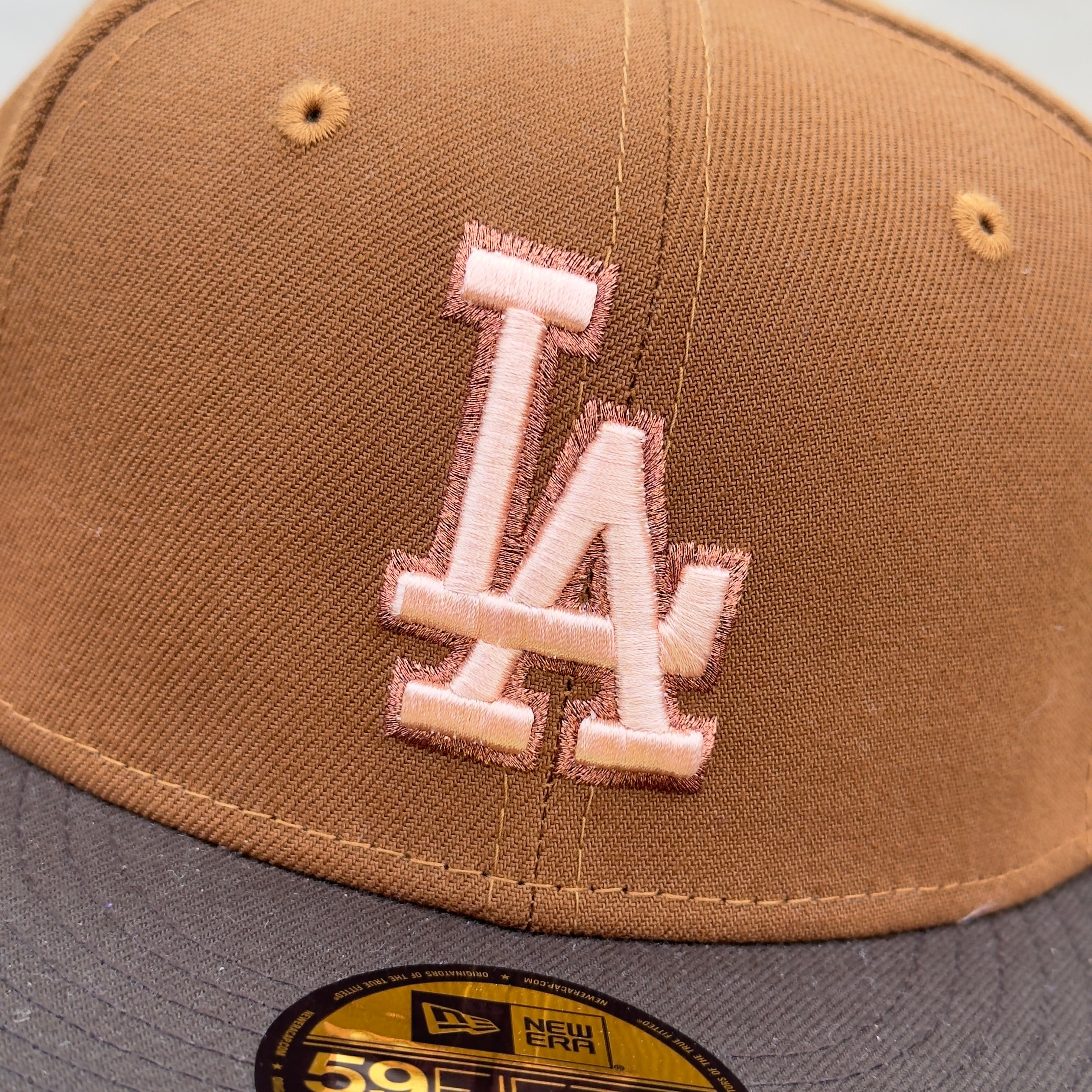 7 1/4 Brown Los Angeles 40th Anniversary MLB 59fifty New Era Fitted Cap Hat