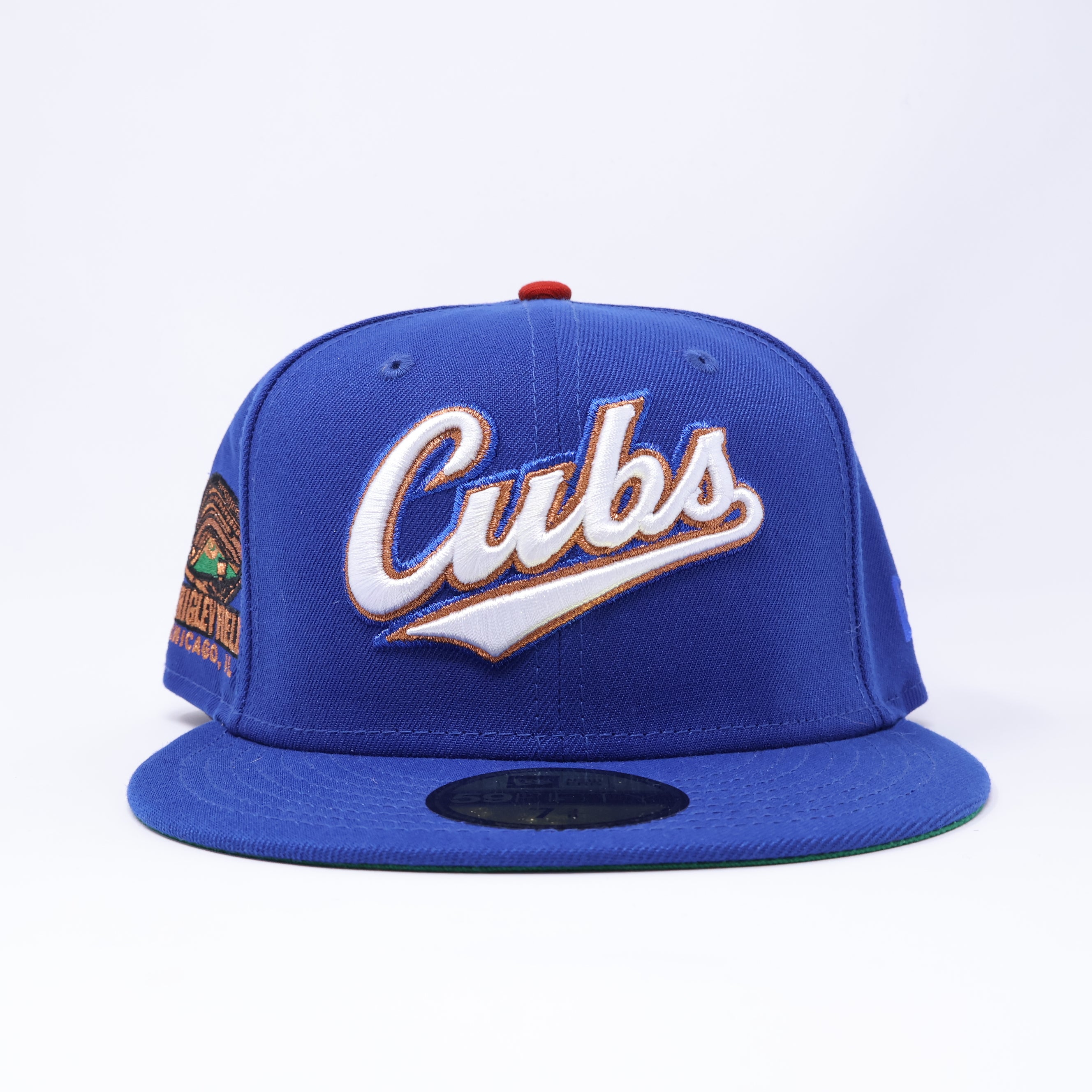 NWT 3/8 Blue Chicago Cubs Wrigley Field Stadium 59fifty New Era Fitted Hat Cap