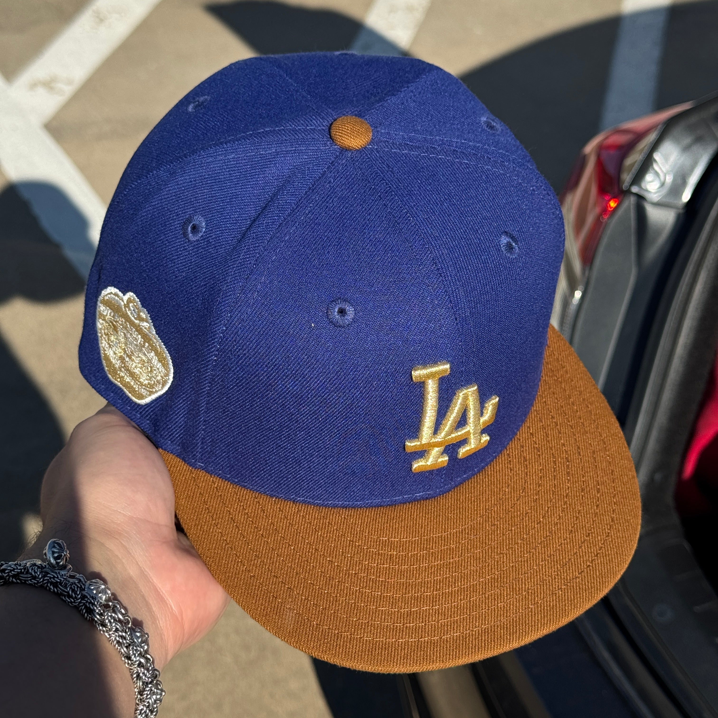 USED 1/2 Blue Los Angeles Dodgers 1977 All Star Game Game 59fifty New Era Fitted Hat Cap