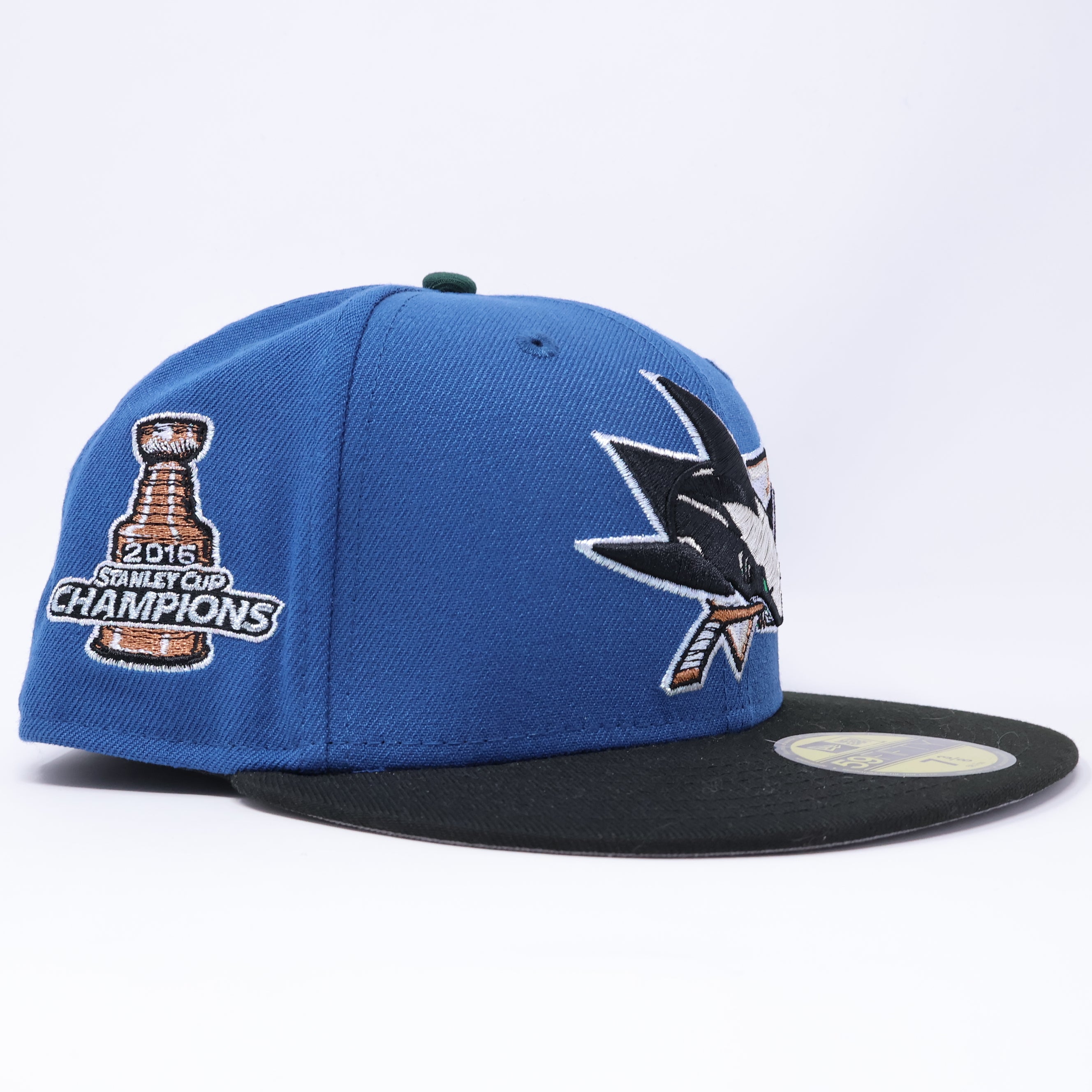 NWT 3/8 Blue San Jose Sharks 2016 Champions 59fifty New Era Fitted Hat Cap