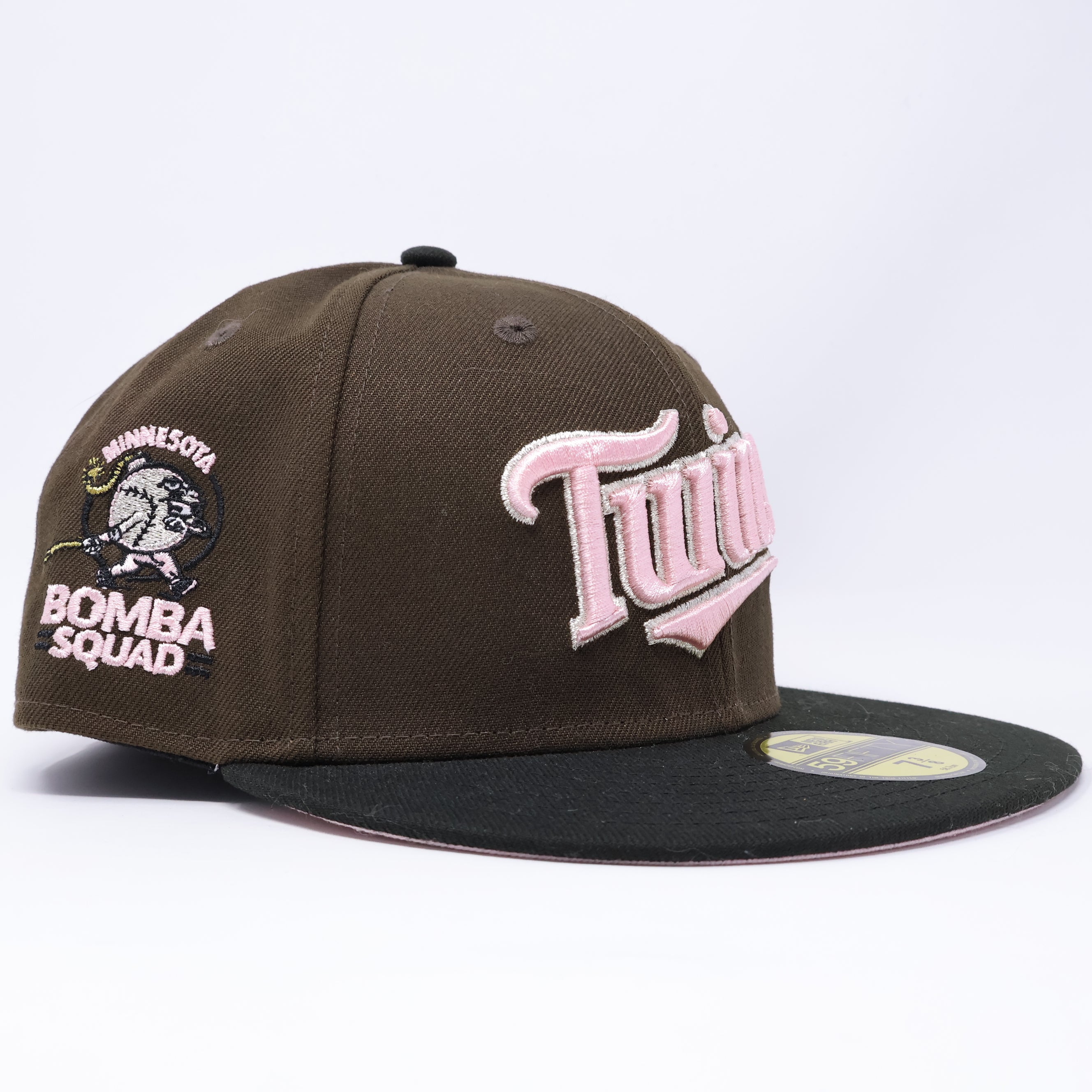NWT 3/8 Brown Minnesota Twins Bomba Squad 59fifty New Era Fitted Hat Cap
