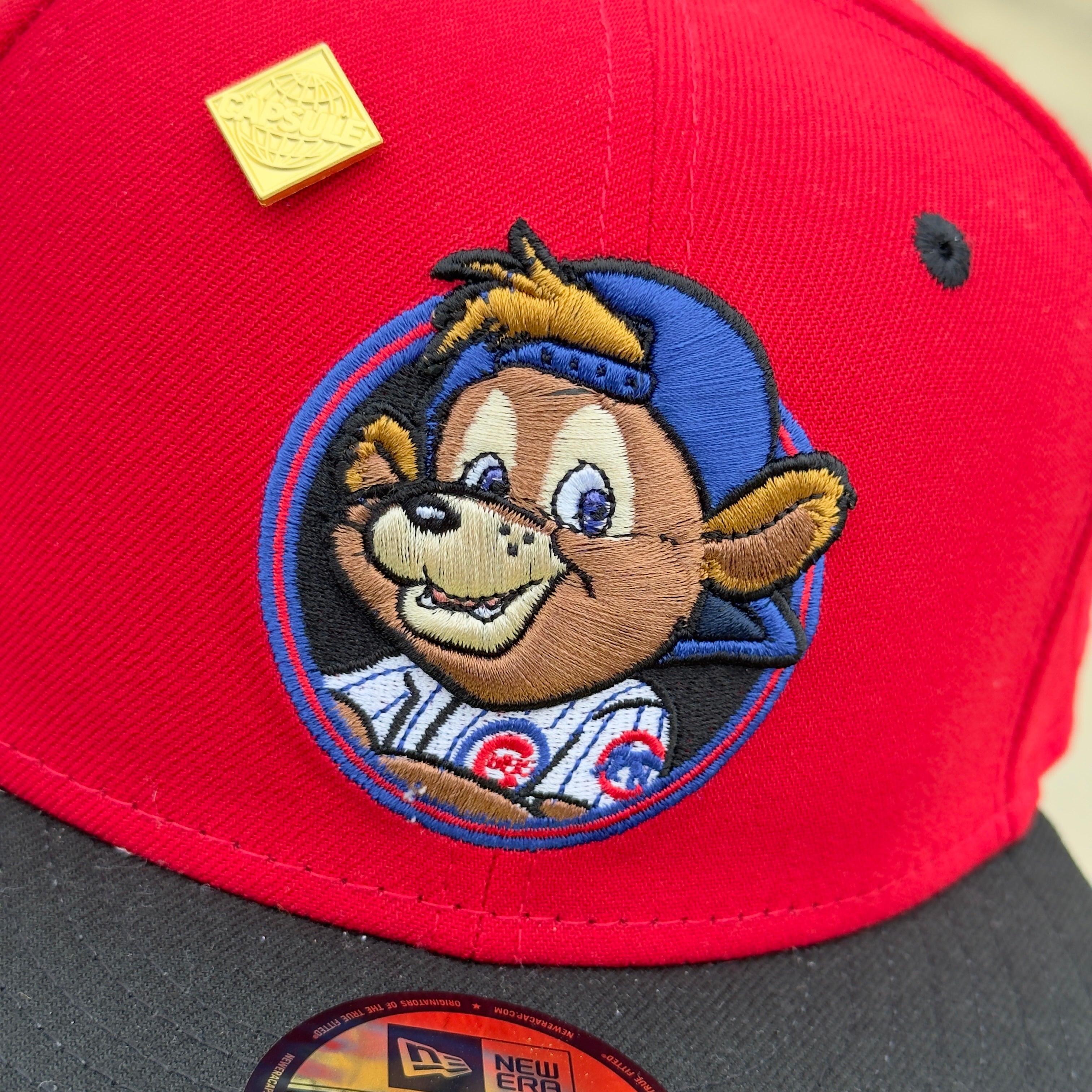 7 3/8 Red Chicago Cubs Clark Mascot MLB 59fifty New Era Fitted Cap Hat