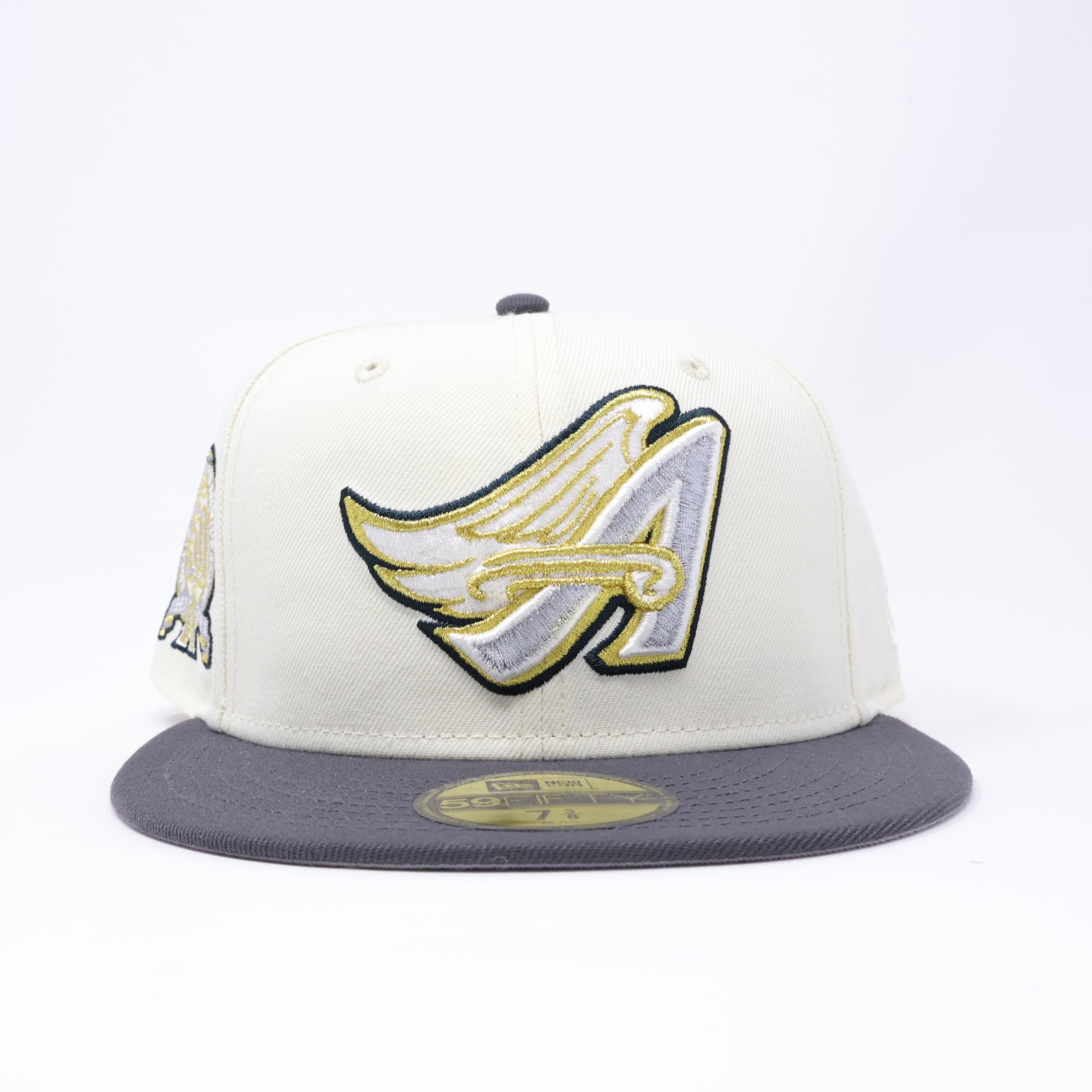 NWT 3/8 Chrome Los Angeles Angels 50th Anniversary 59fifty New Era Fitted Hat Cap