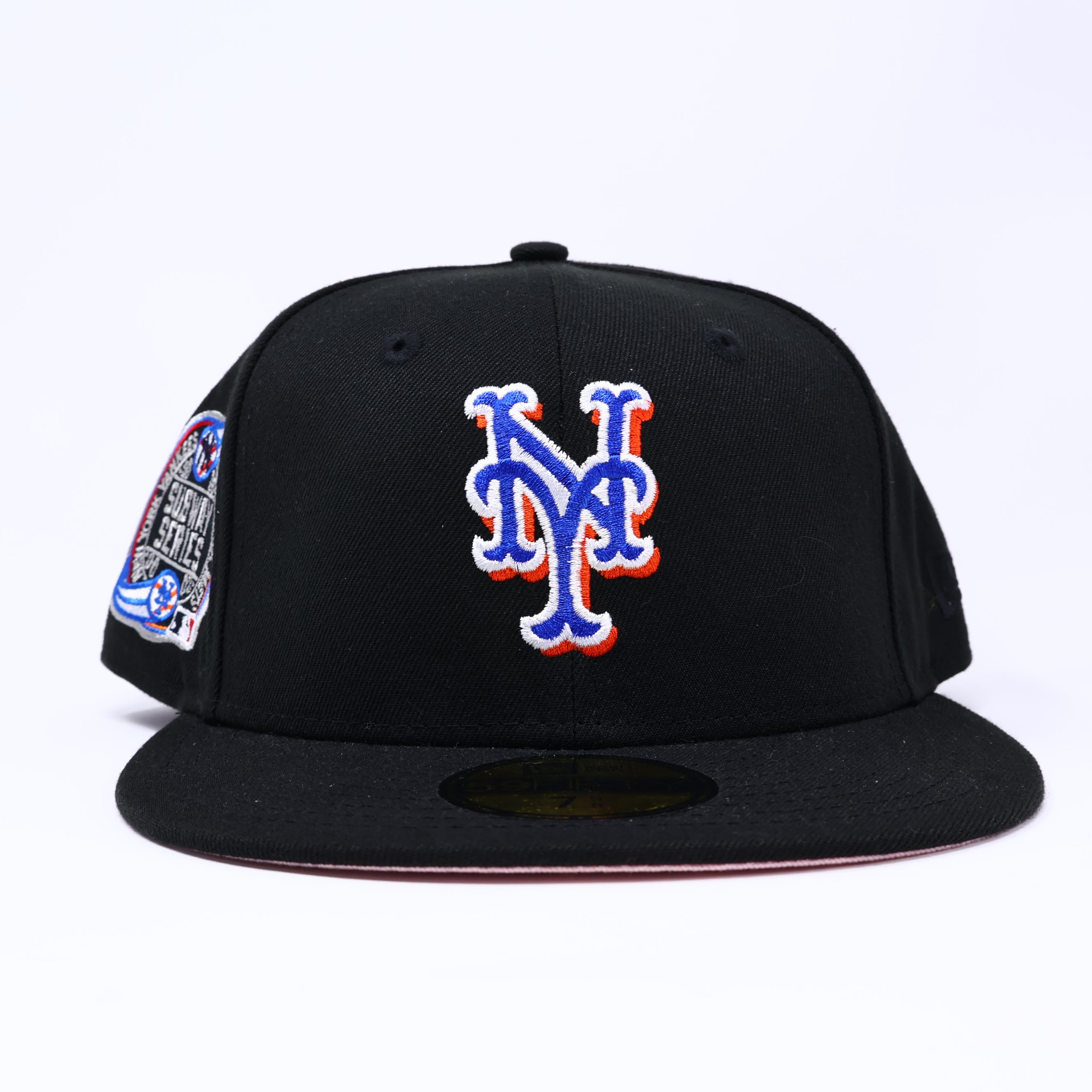 NWT 5/8 Black New York Mets Subway Series 59fifty New Era Fitted Hat Cap