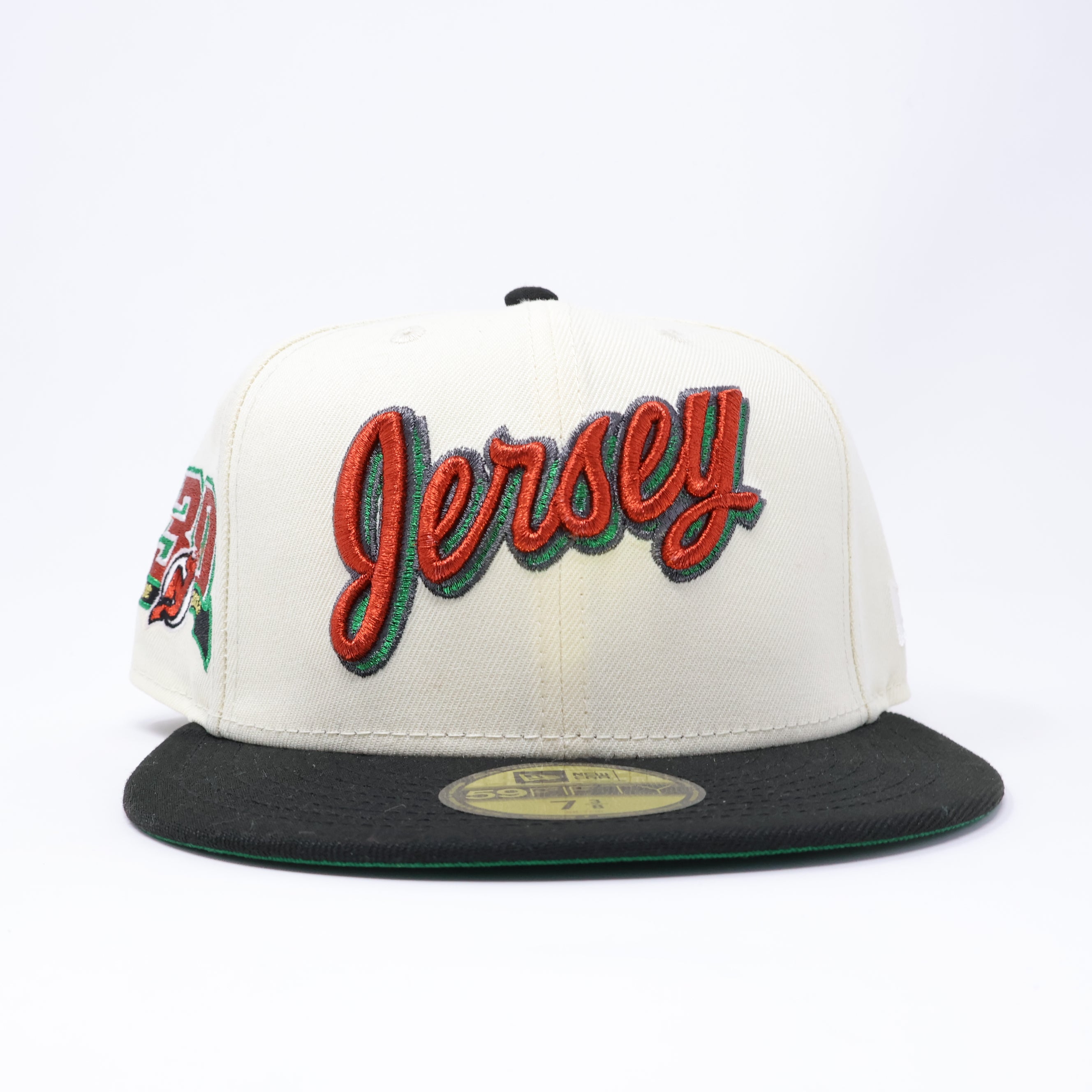 NWT 3/8 Chrome New Jersey Devils 30th Anniversary 59fifty New Era Fitted Hat Cap