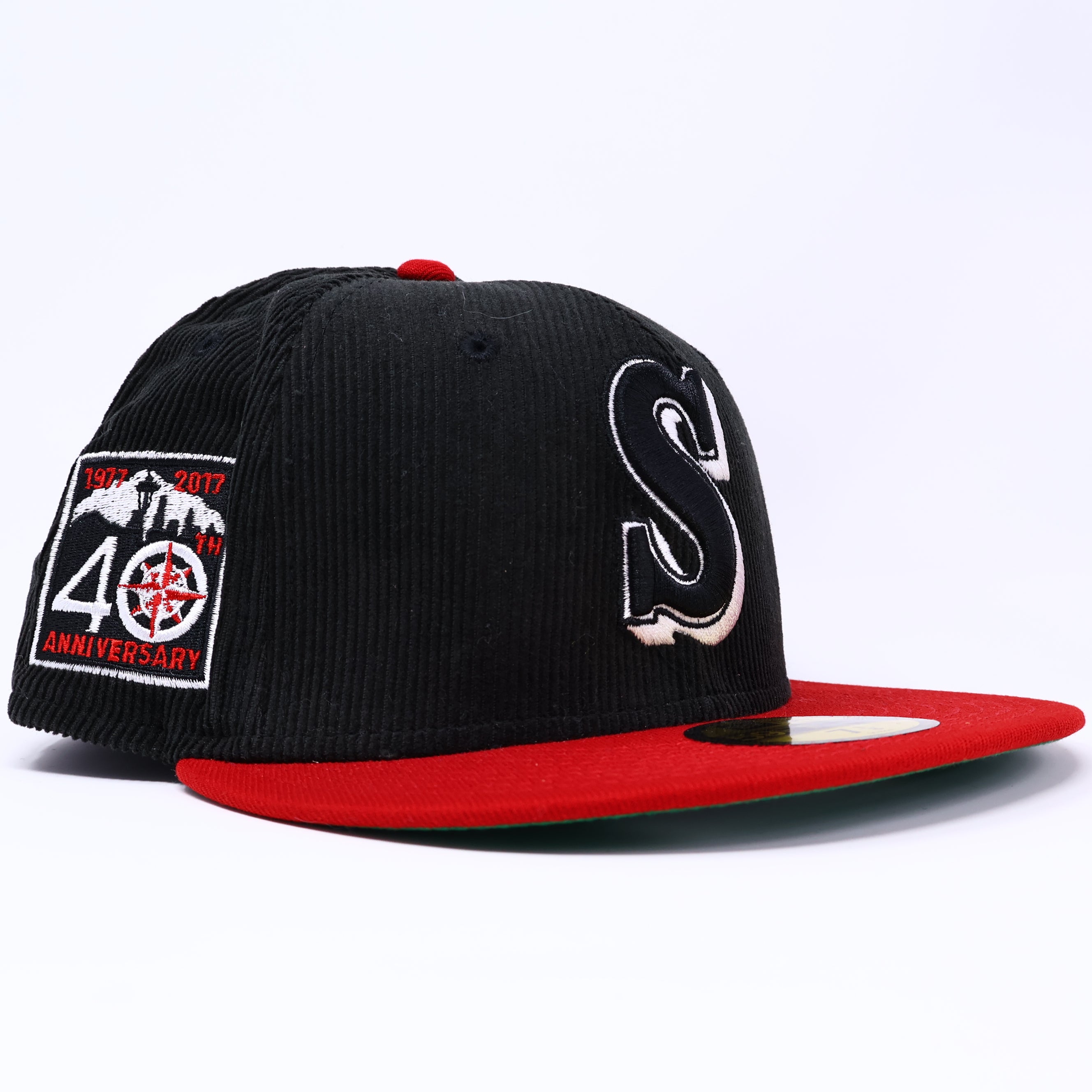 NWT 1/8 Black Seattle Mariners 40th Anniversary 59fifty New Era Fitted Hat Cap