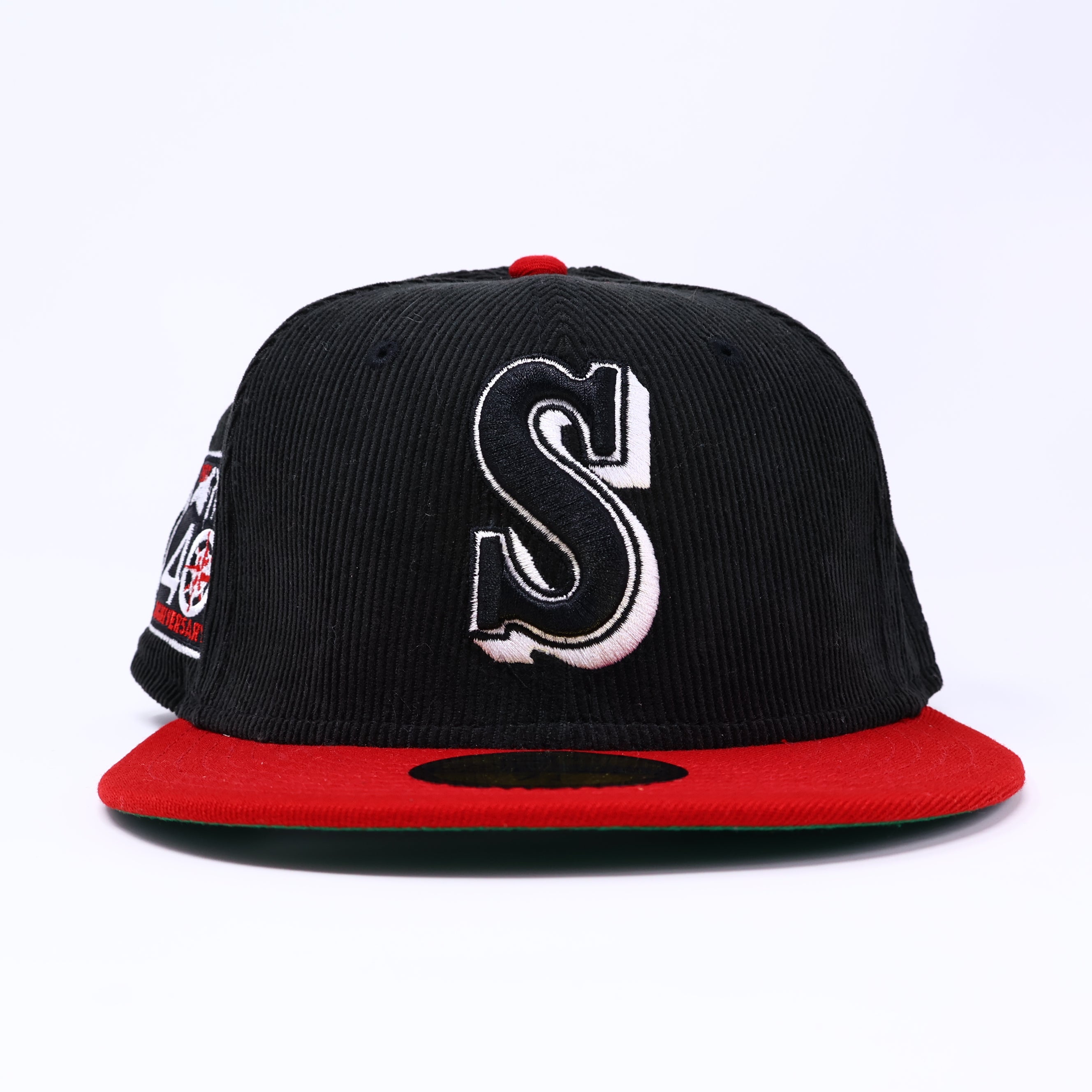 NWT 1/8 Black Seattle Mariners 40th Anniversary 59fifty New Era Fitted Hat Cap
