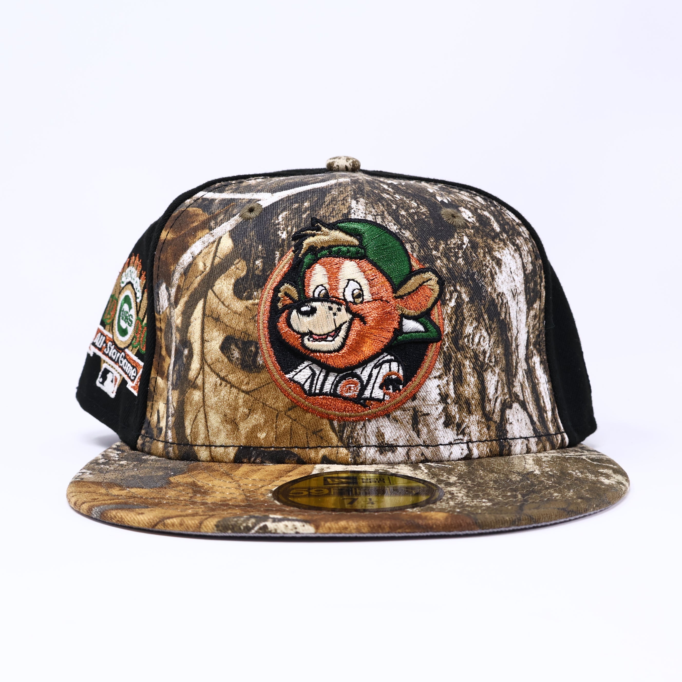 NWT 1/4 Black Camo Realtree Chicago Cubs 1990 All Star Game  59fifty New Era Fitted Hat Cap