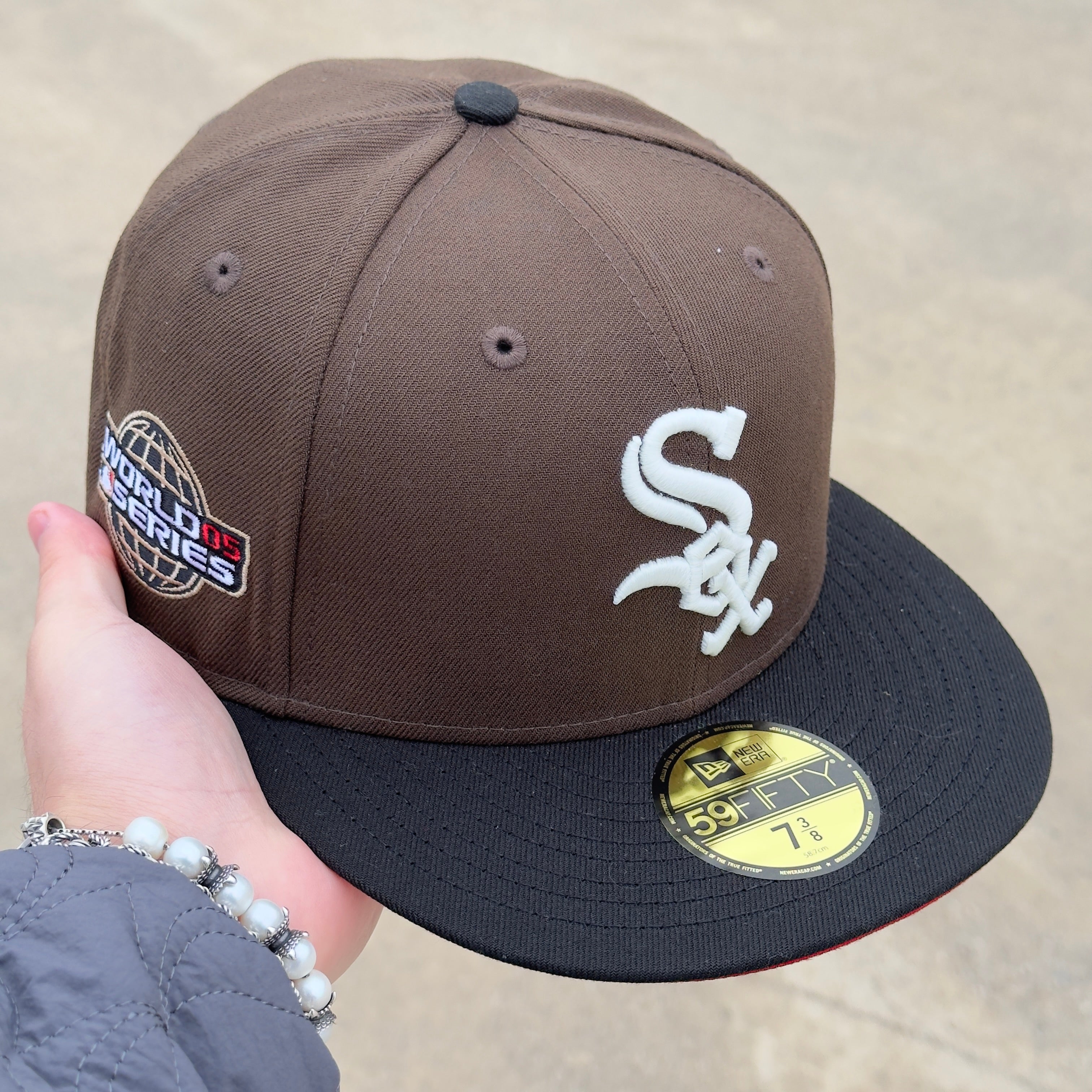 7 3/8 Brown Chicago White Sox 2005 World Series 59fifty New Era Fitted Cap Hat