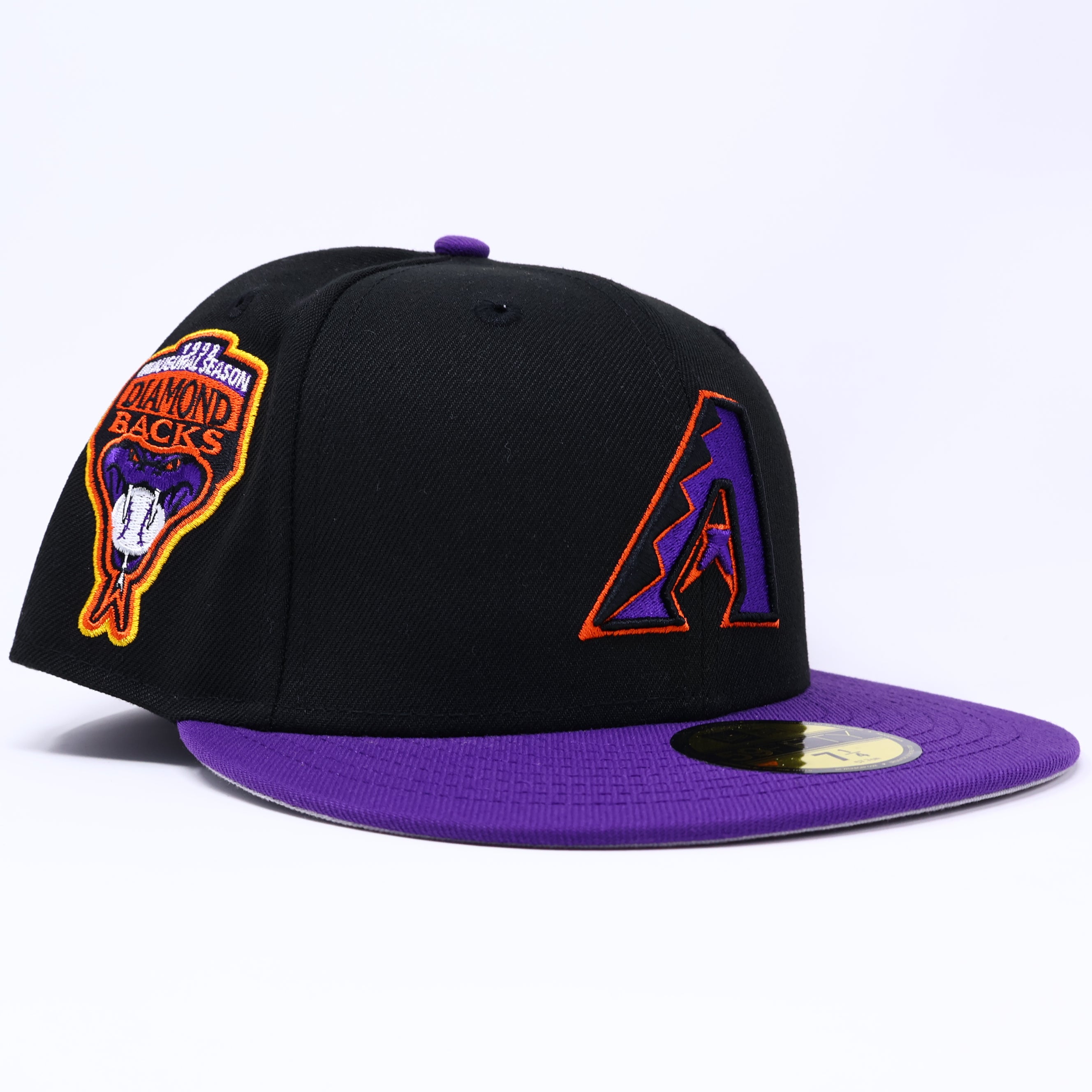 NWT 1/4 Black Arizona Diamondbacks 1998 Inaugural 59fifty New Era Fitted Hat Cap