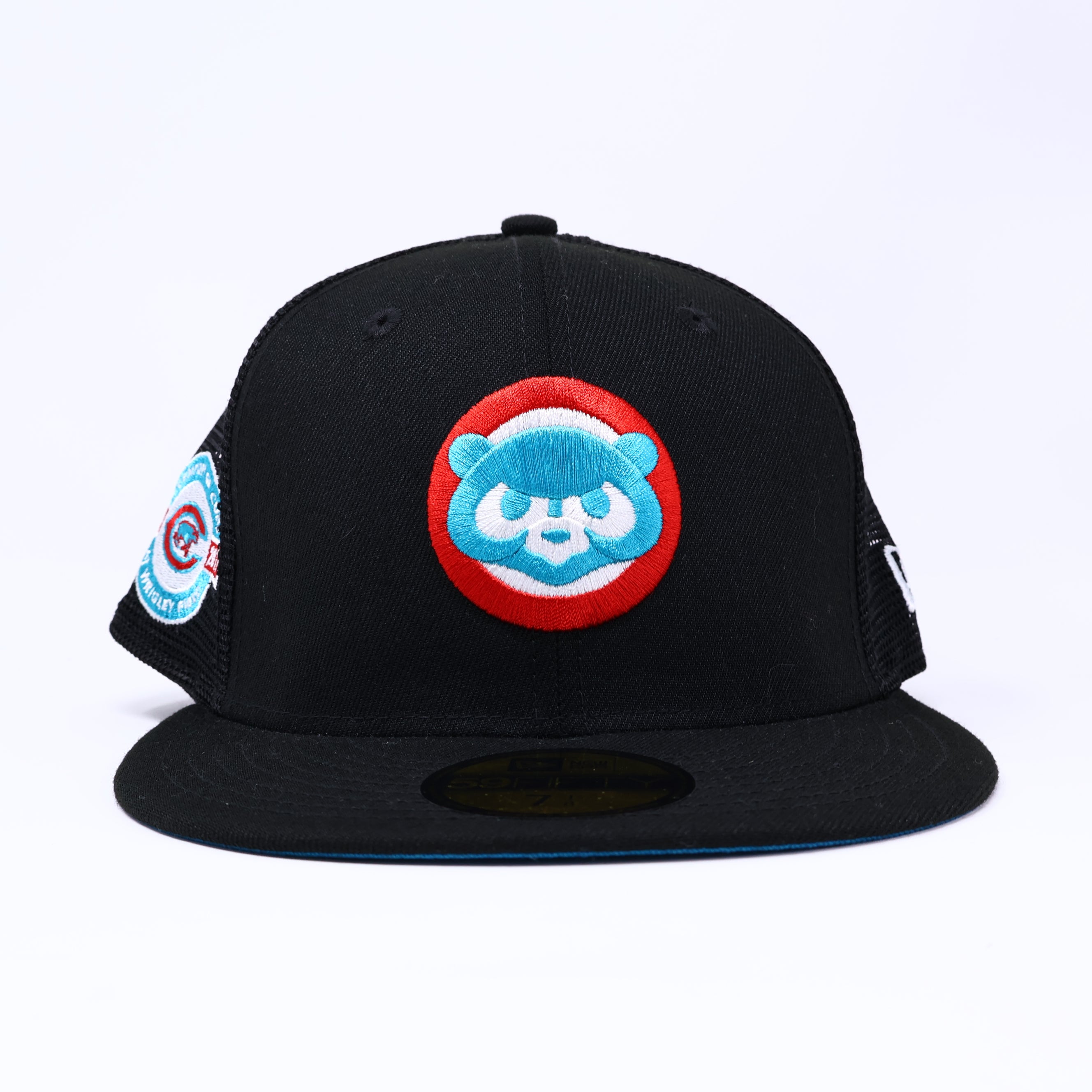 NWT 1/8 Black Trucker Chicago Cubs Wrigley Field 59fifty New Era Fitted Hat Cap