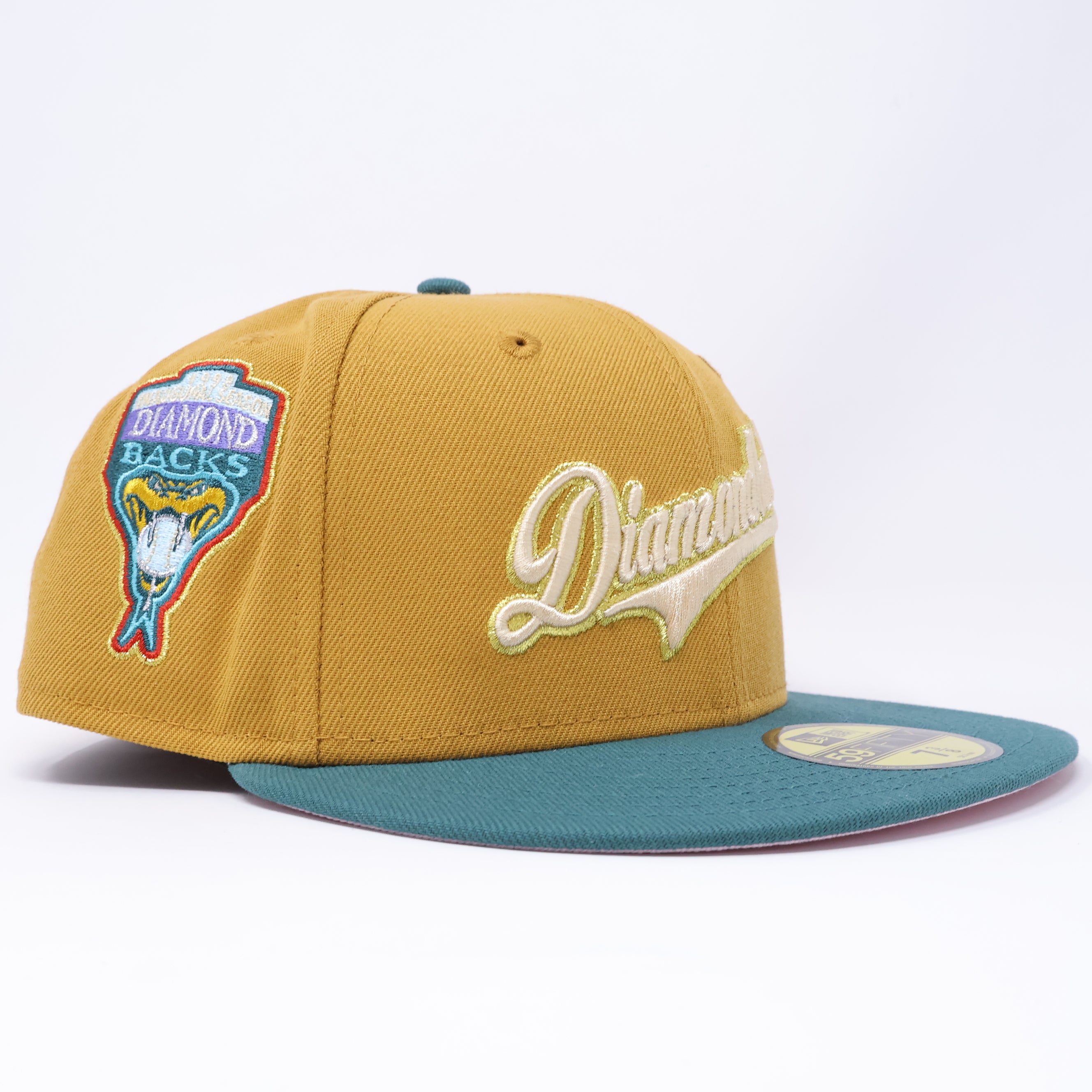 NWT 3/8 Khaki Arizona Diamondbacks 1998 Inaugural 59fifty New Era Fitted Hat Cap
