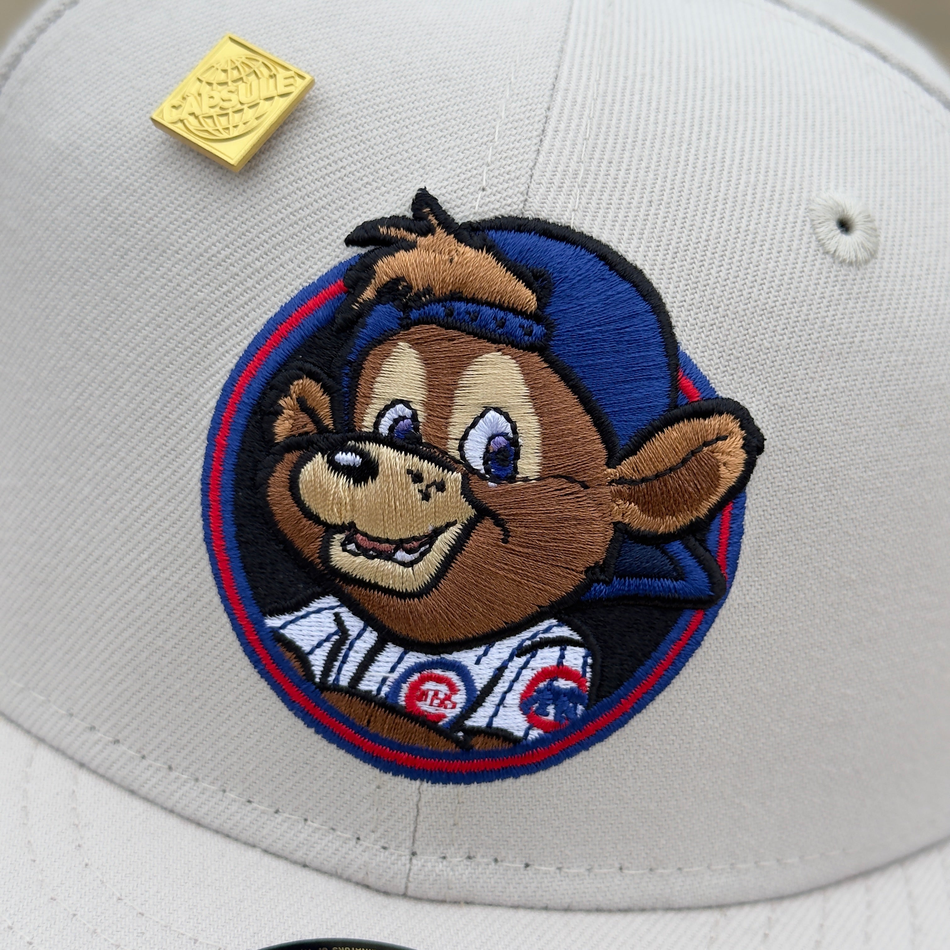 7 1/4 Grey Chicago Cubs Clark Mascot 2016 World Series 59fifty New Era Fitted Cap Hat