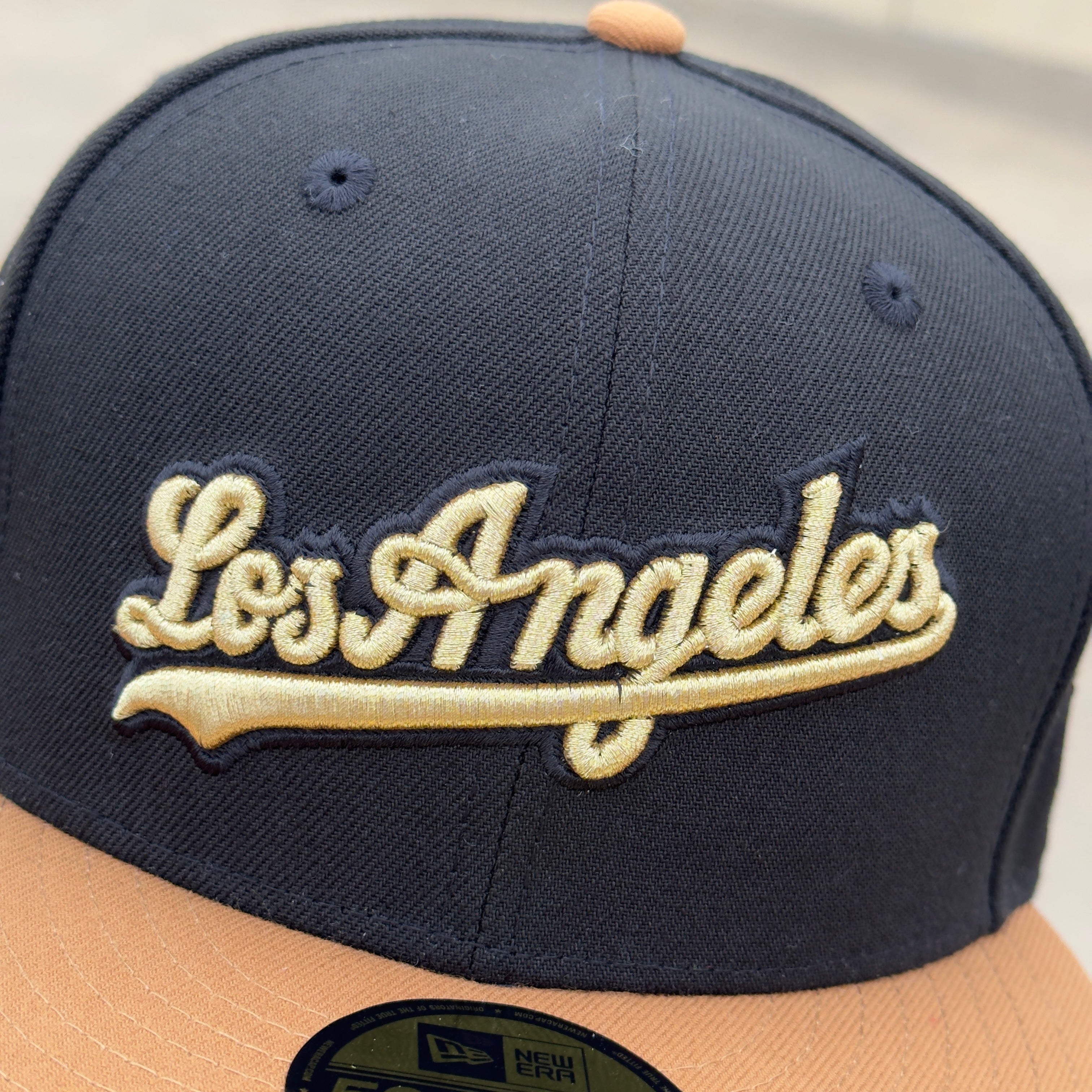 7 1/4 Black Los Angeles Dodgers 60th Anniversary 59fifty New Era Fitted Cap Hat