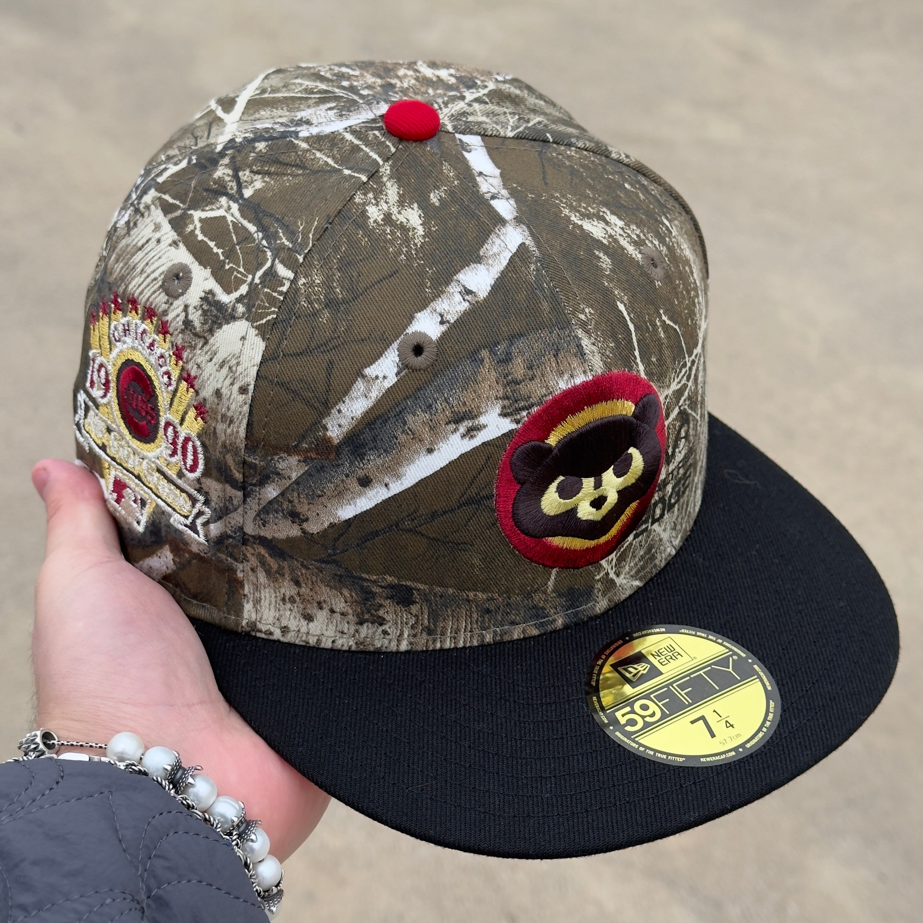 7 1/4 Realtree Camo Chicago Cubs 1990 All Star 59fifty New Era Fitted Cap Hat