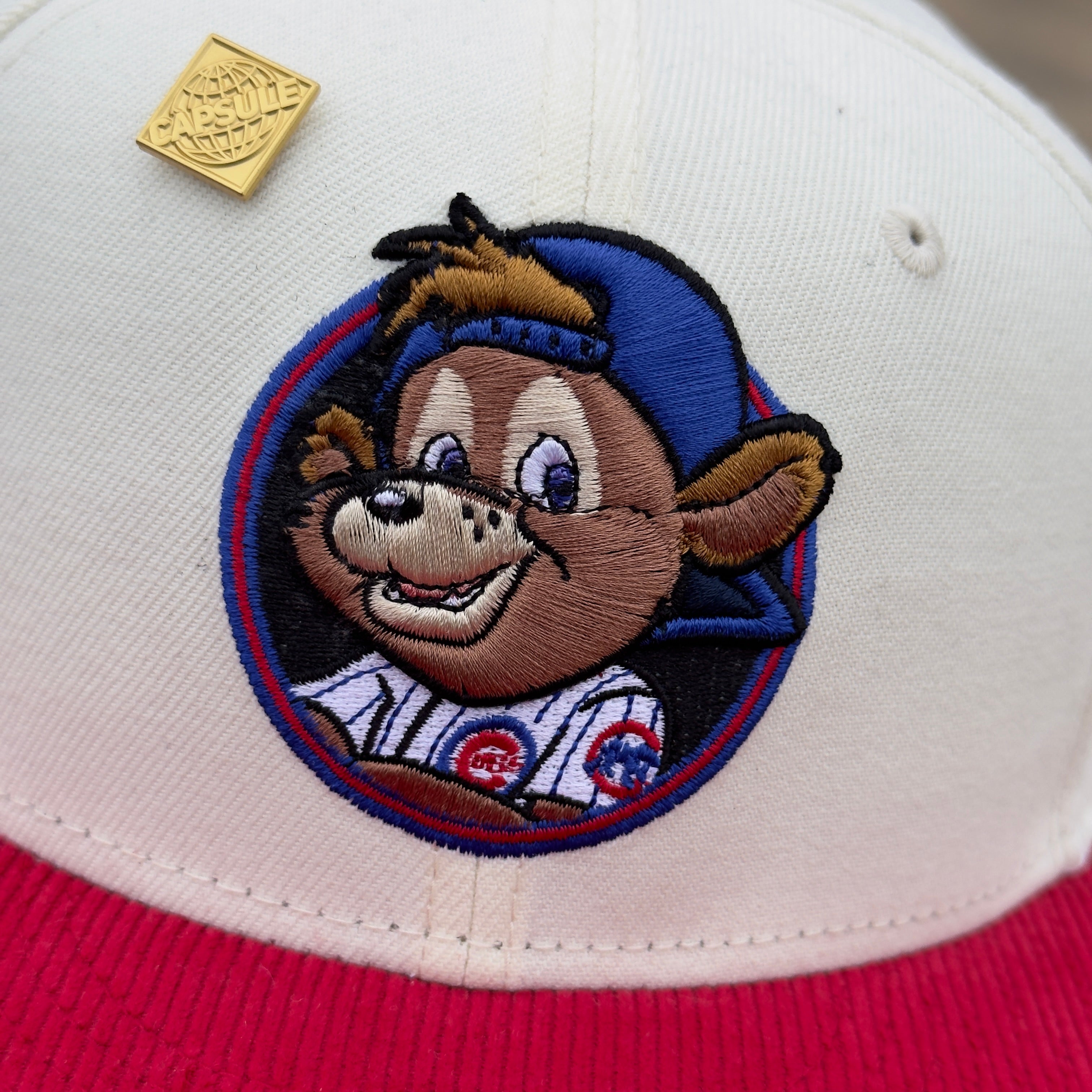 7 3/8 Chrome Corduroy Chicago Cubs Clark Mascot MLB 59fifty New Era Fitted Cap Hat