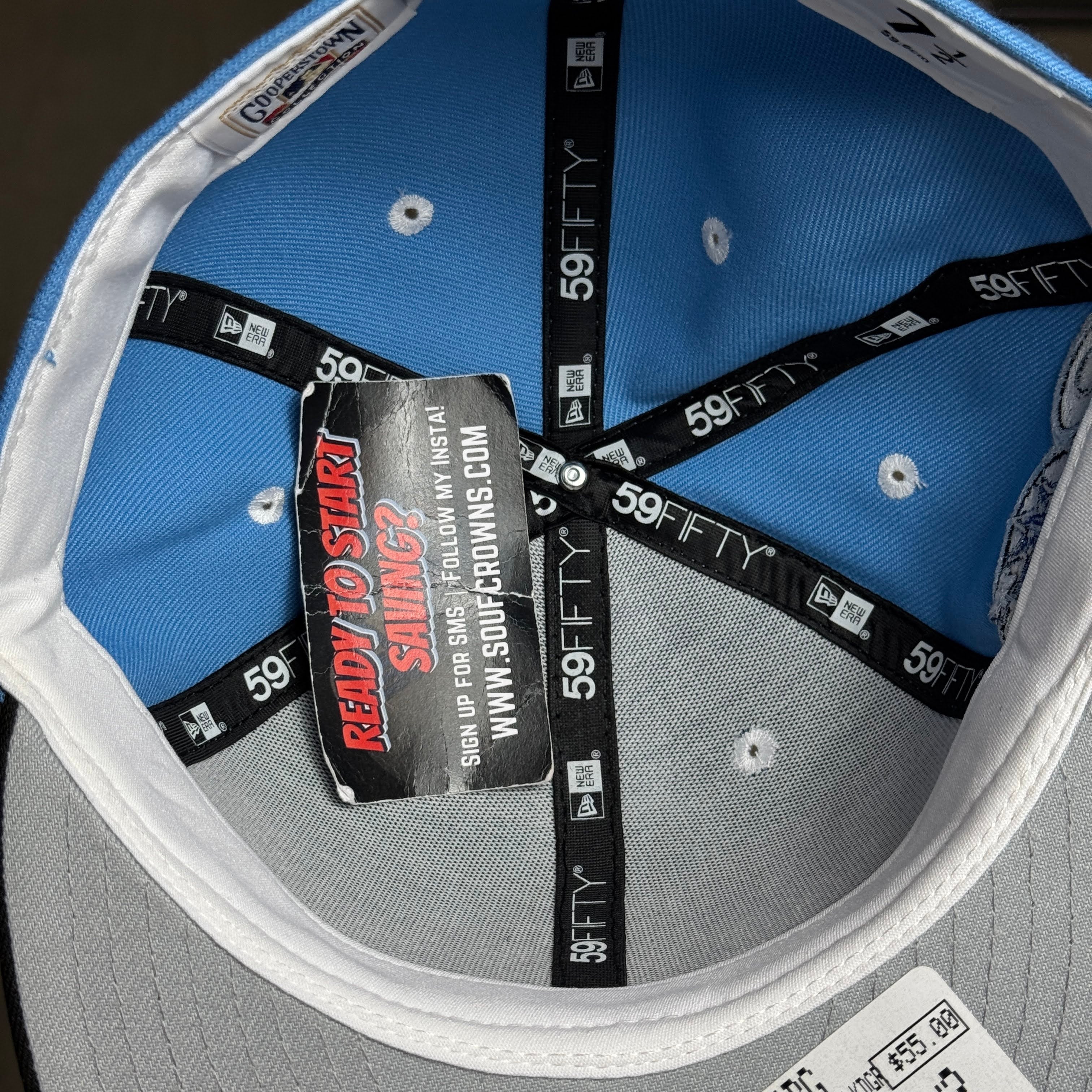 NWT 1/2 Blue Seattle Mariners 20th Anniversary 59fifty New Era Fitted Hat Cap