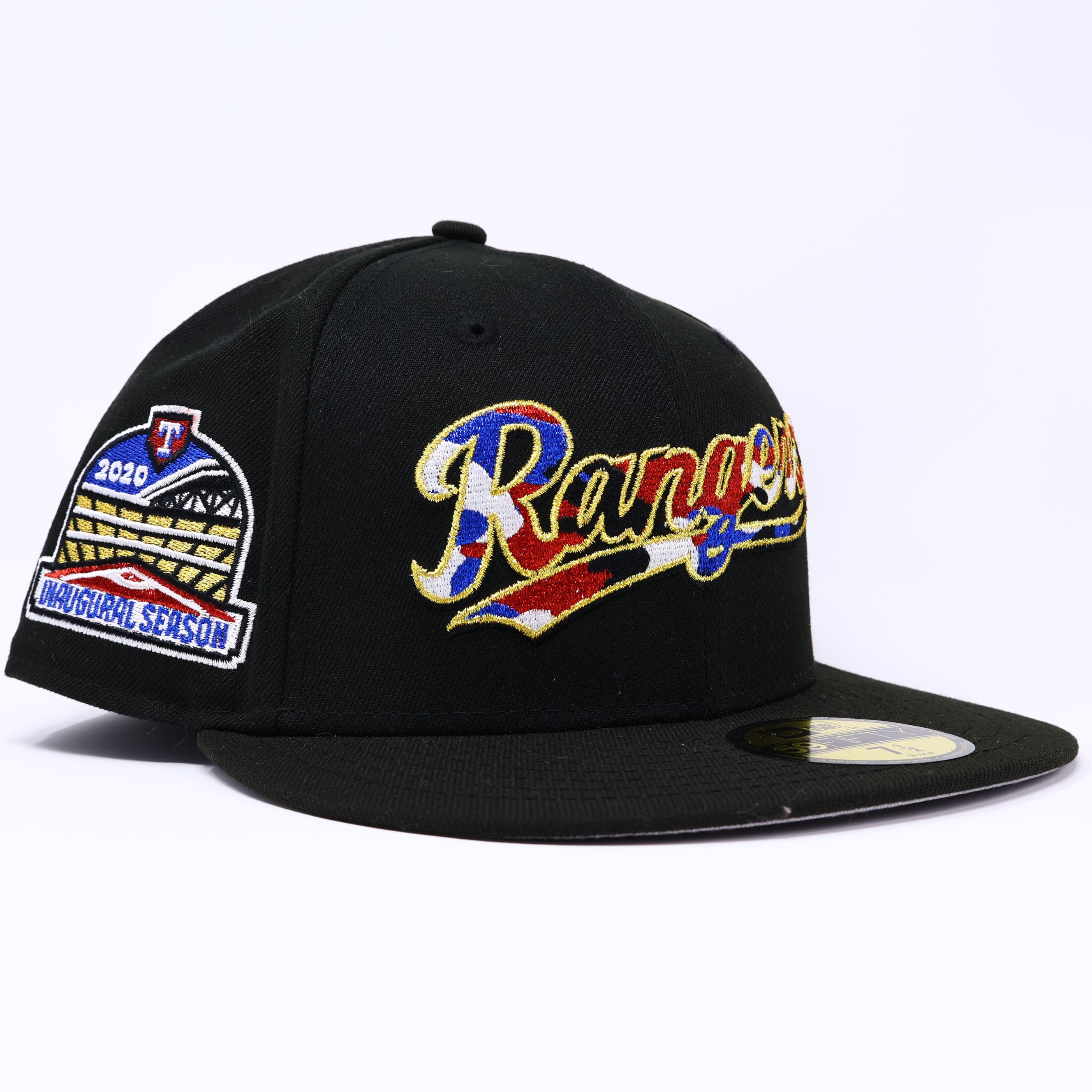 NWT 1/2 Black Dallas Texas Rangers Final Inaugural 59fifty New Era Fitted Hat Cap