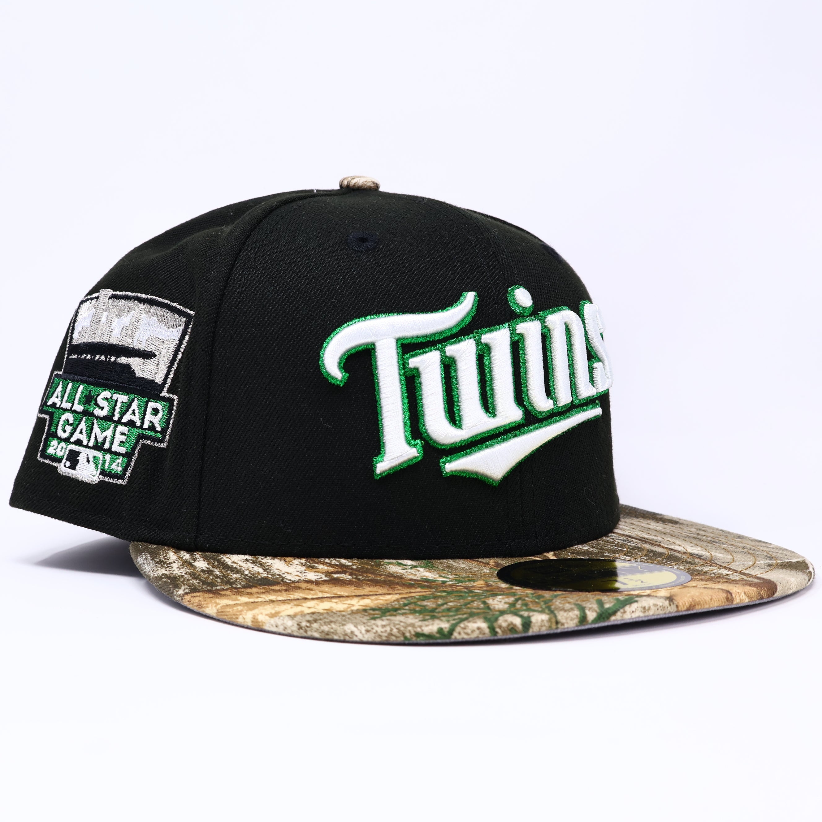 NWT 1/2 Black Minnesota Twins 2014 All Star Game 59fifty New Era Fitted Hat Cap