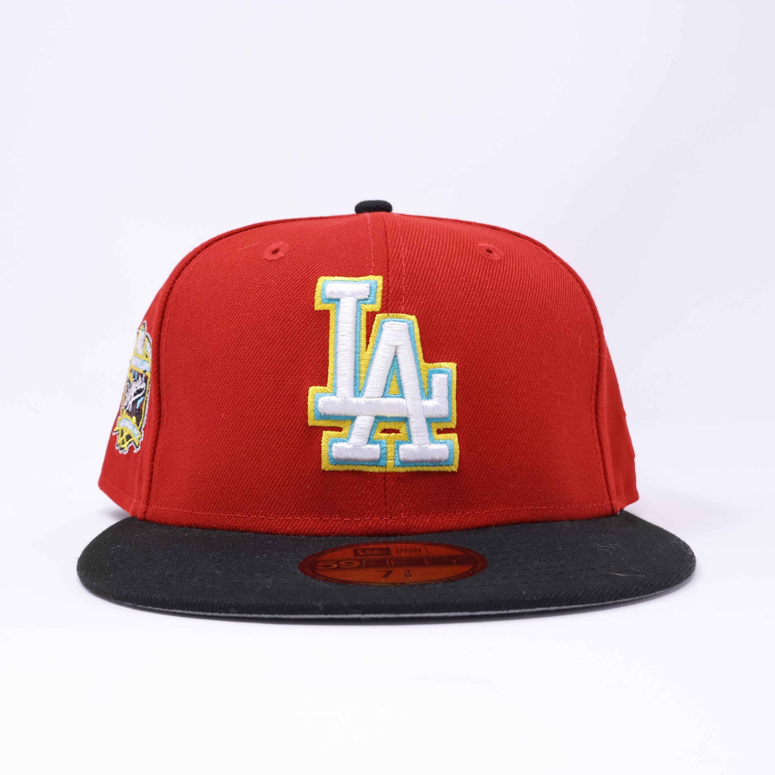NWT 3/8 Red Los Angeles Dodgers 40th Anniversary 59fifty New Era Fitted Hat Cap
