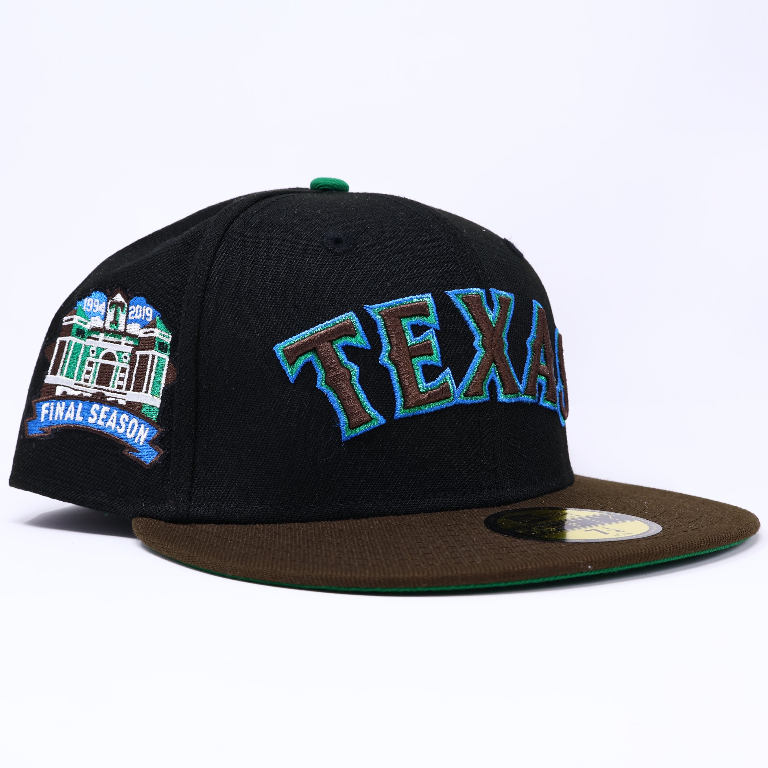 NWT 1/4 Black Dallas Texas Rangers Final Season 59fifty New Era Fitted Hat Cap