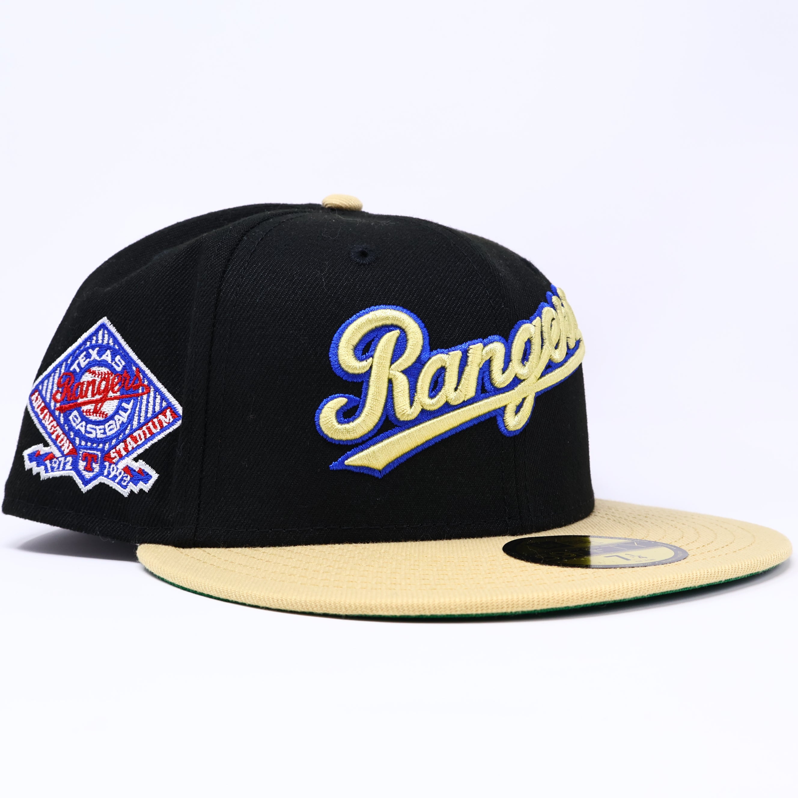 NWT 1/4 Black Dallas Texas Rangers Arlington Stadium 59fifty New Era Fitted Hat Cap