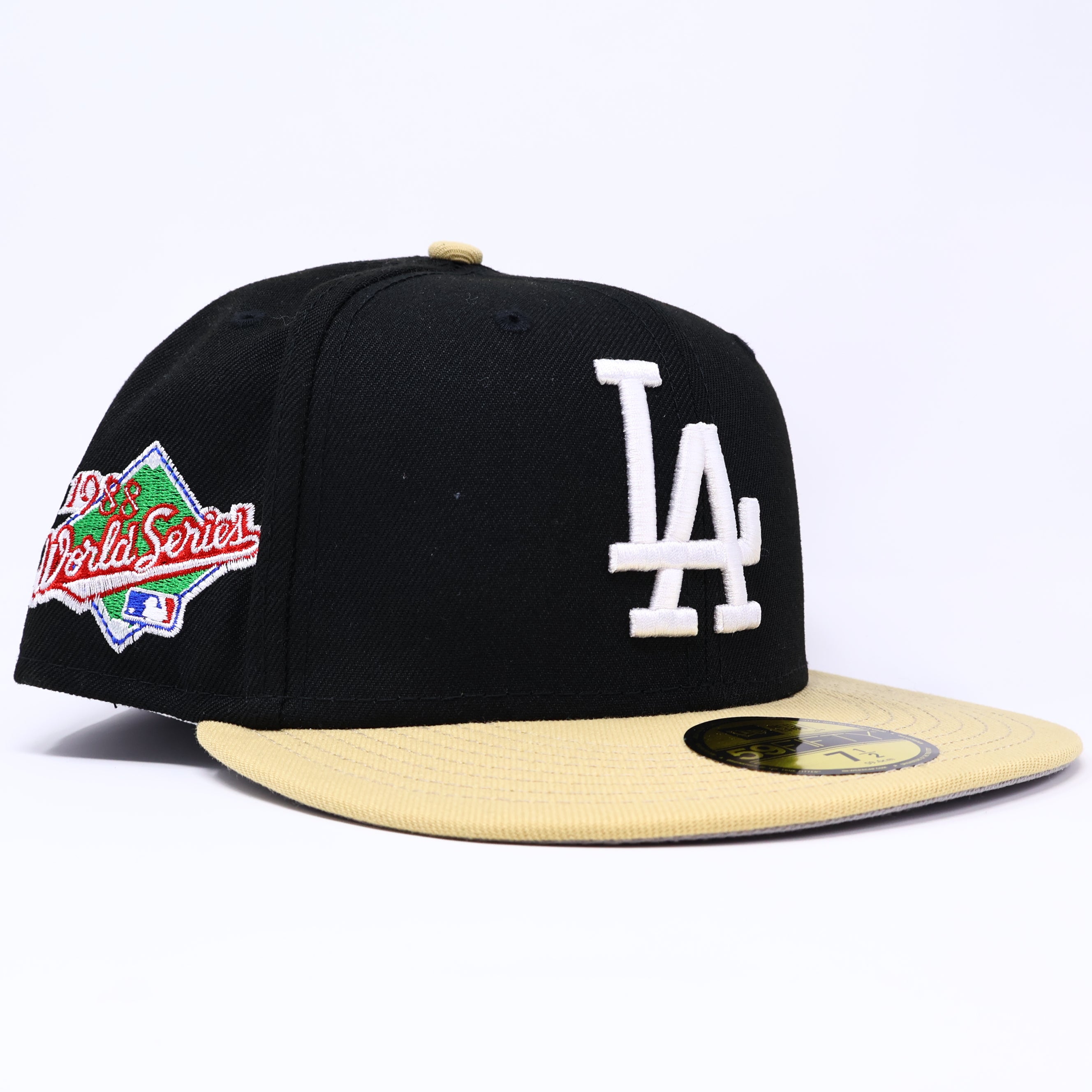NWT 1/2 Blue Los Angeles Dodgers 1988 World Series 59fifty New Era Fitted Hat Cap