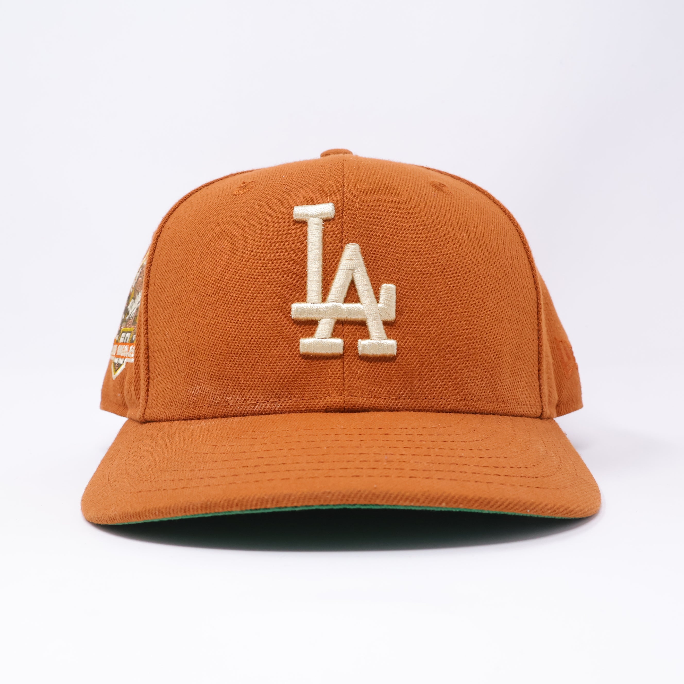 USED 5/8 Orange Los Angeles Dodgers 60th Anniversary 59fifty New Era Fitted Hat Cap