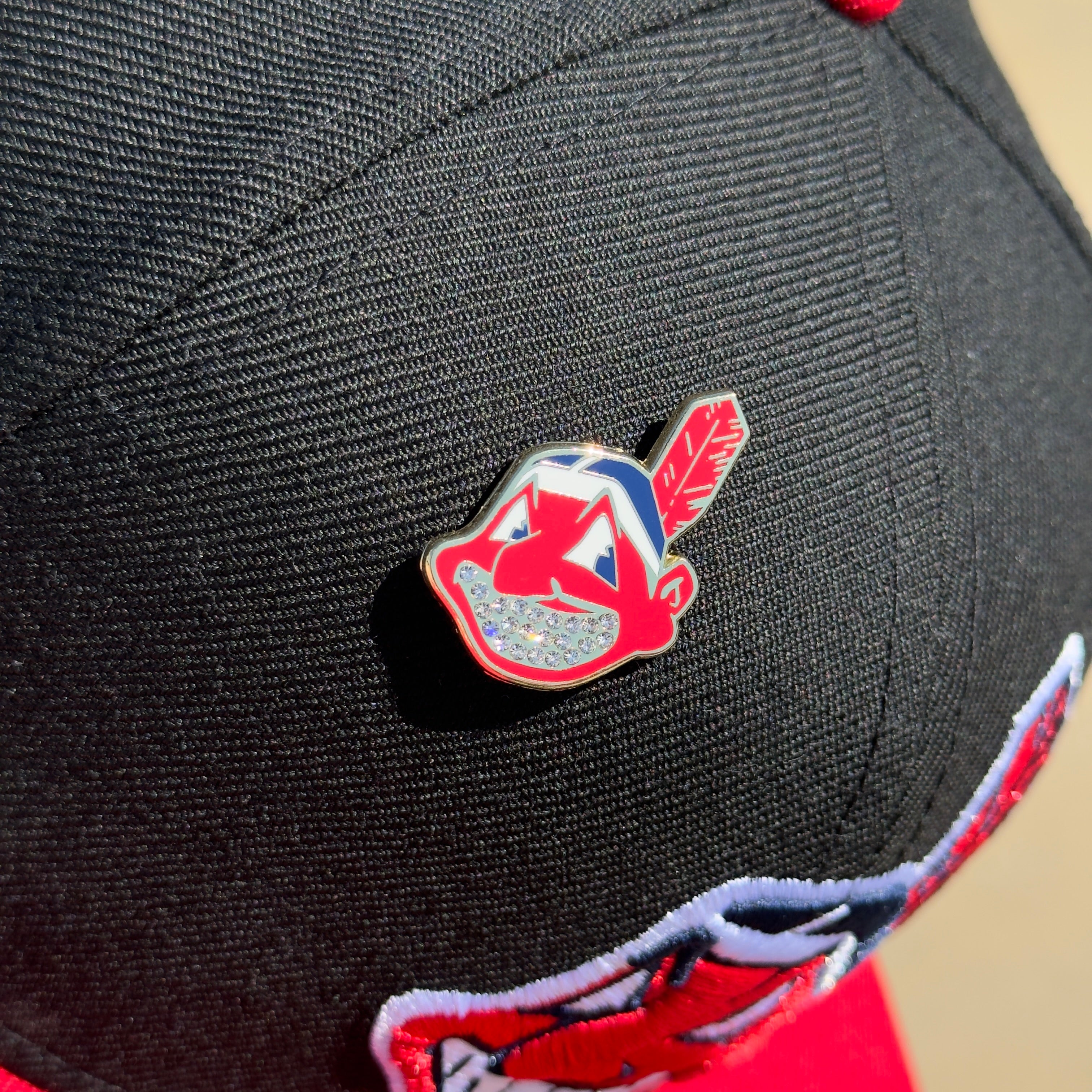 Black Red Chief Wahoo Cleveland Indians 1995 World Series 59fifty 