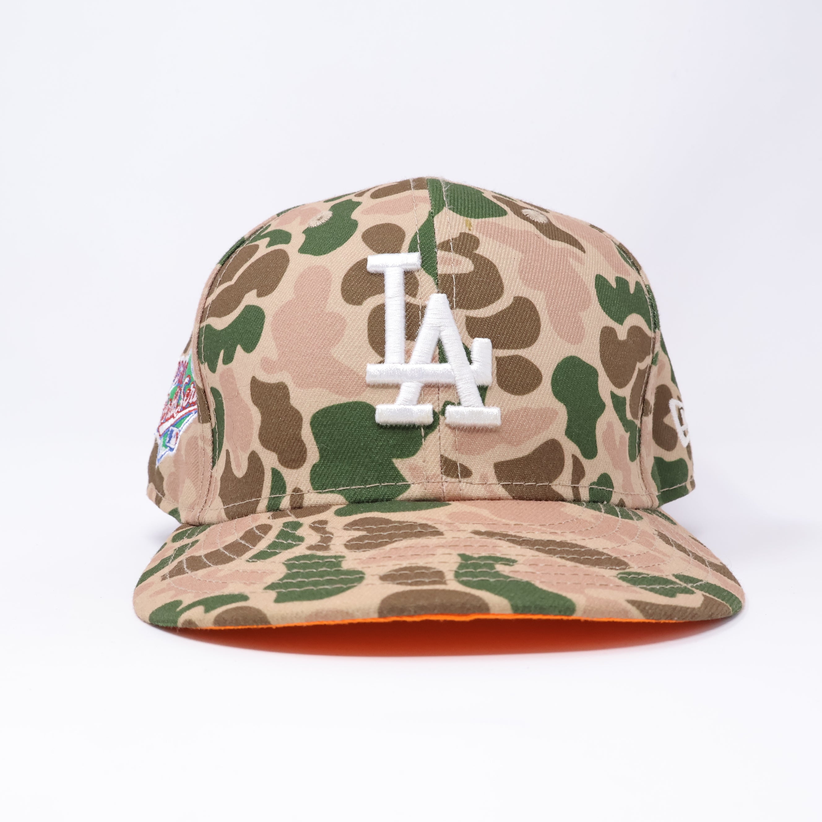 USED 3/4 Camo Los Angeles Dodgers 1988 World Series 59fifty New Era Fitted Hat Cap