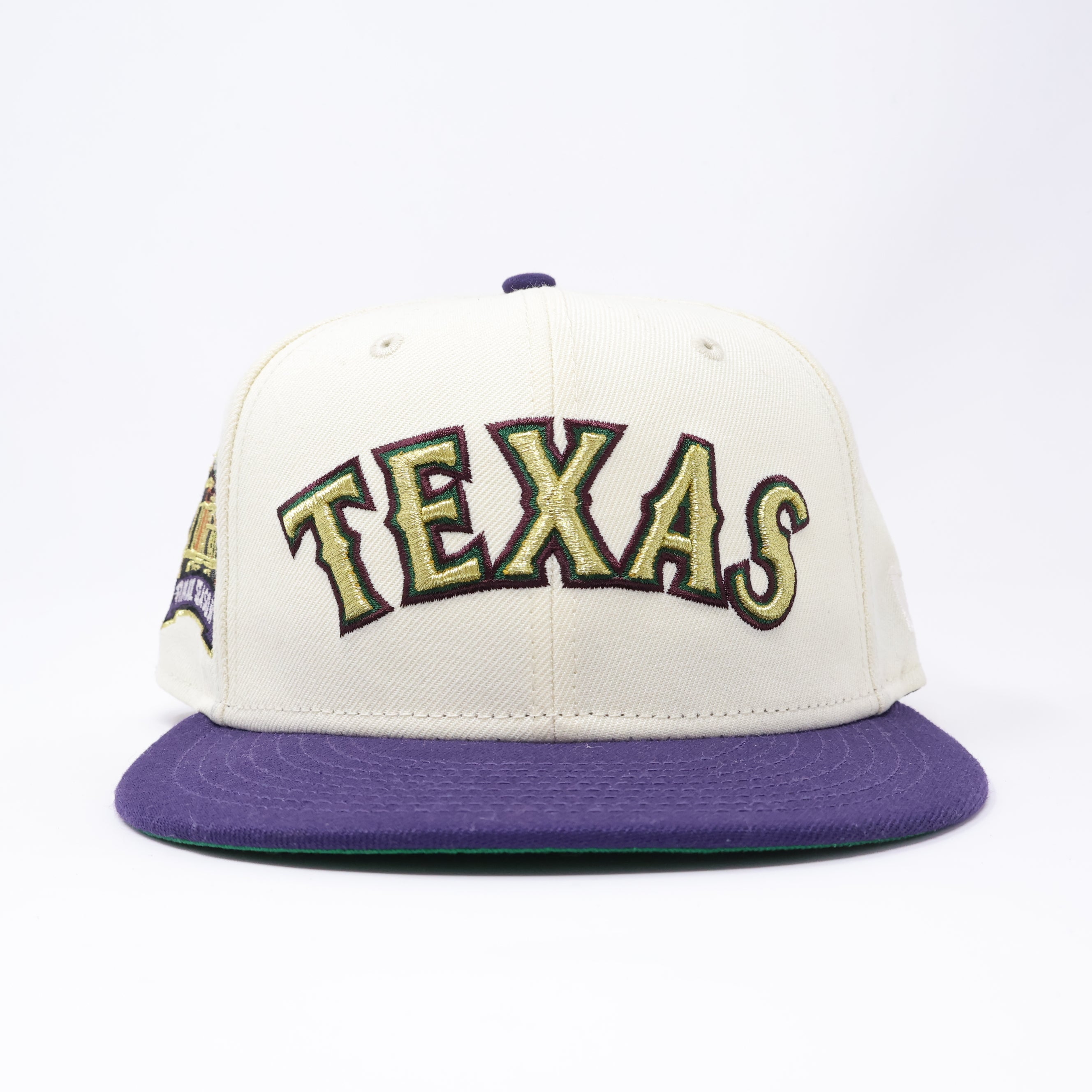 USED 3/8 Chrome Dallas Texas Rangers Final Season 59fifty New Era Fitted Hat Cap